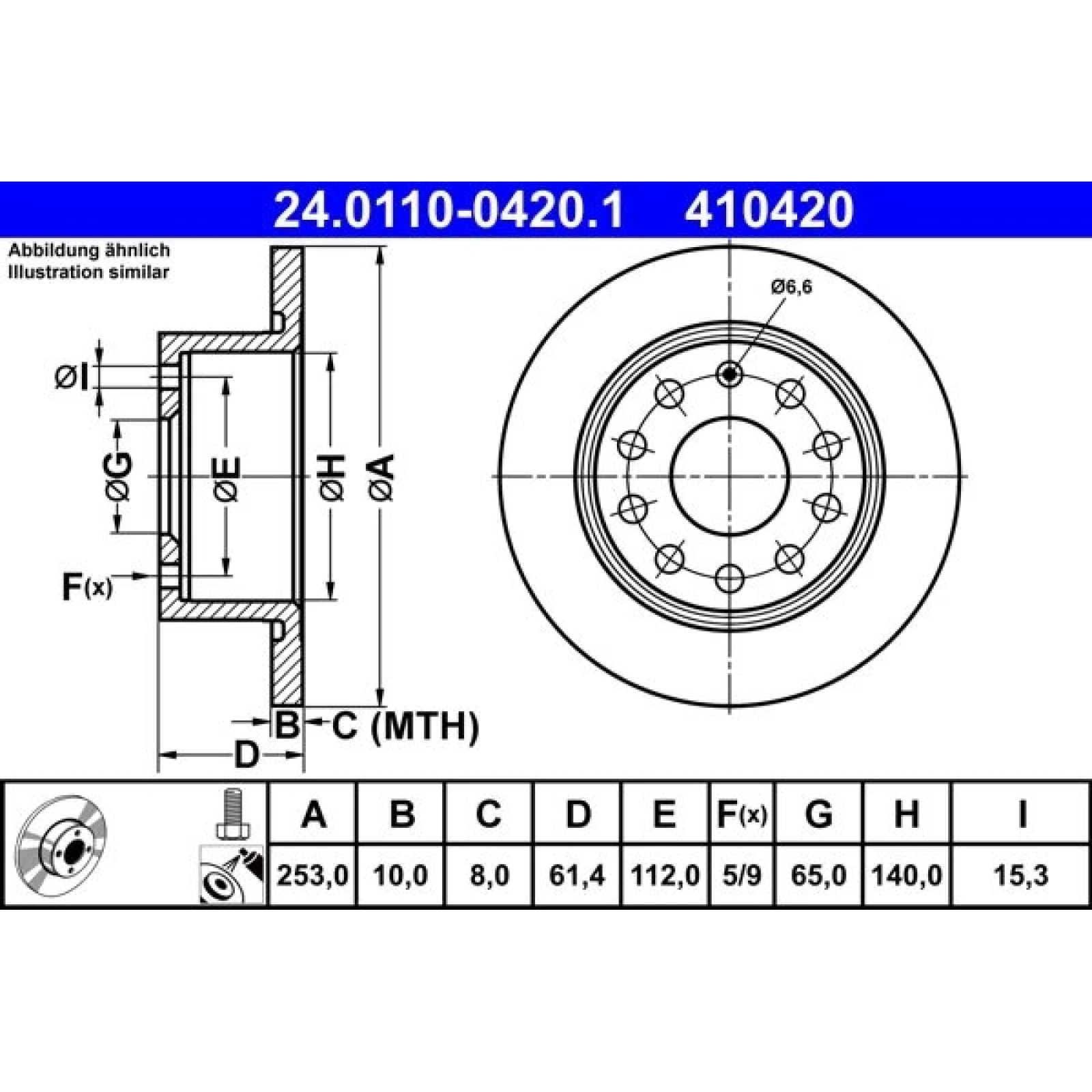 Bremsscheibe 24.0110-0420.1