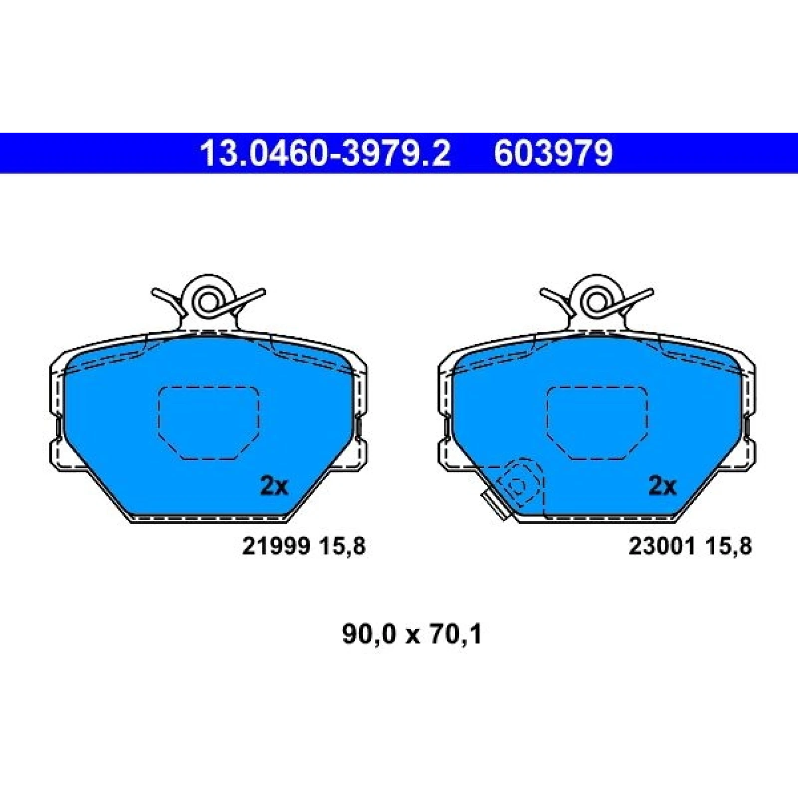 Bremsbelagsatz Smart P. 0,6/0,7/0,8 98-/Fortwo 07 13.0460-3979.2