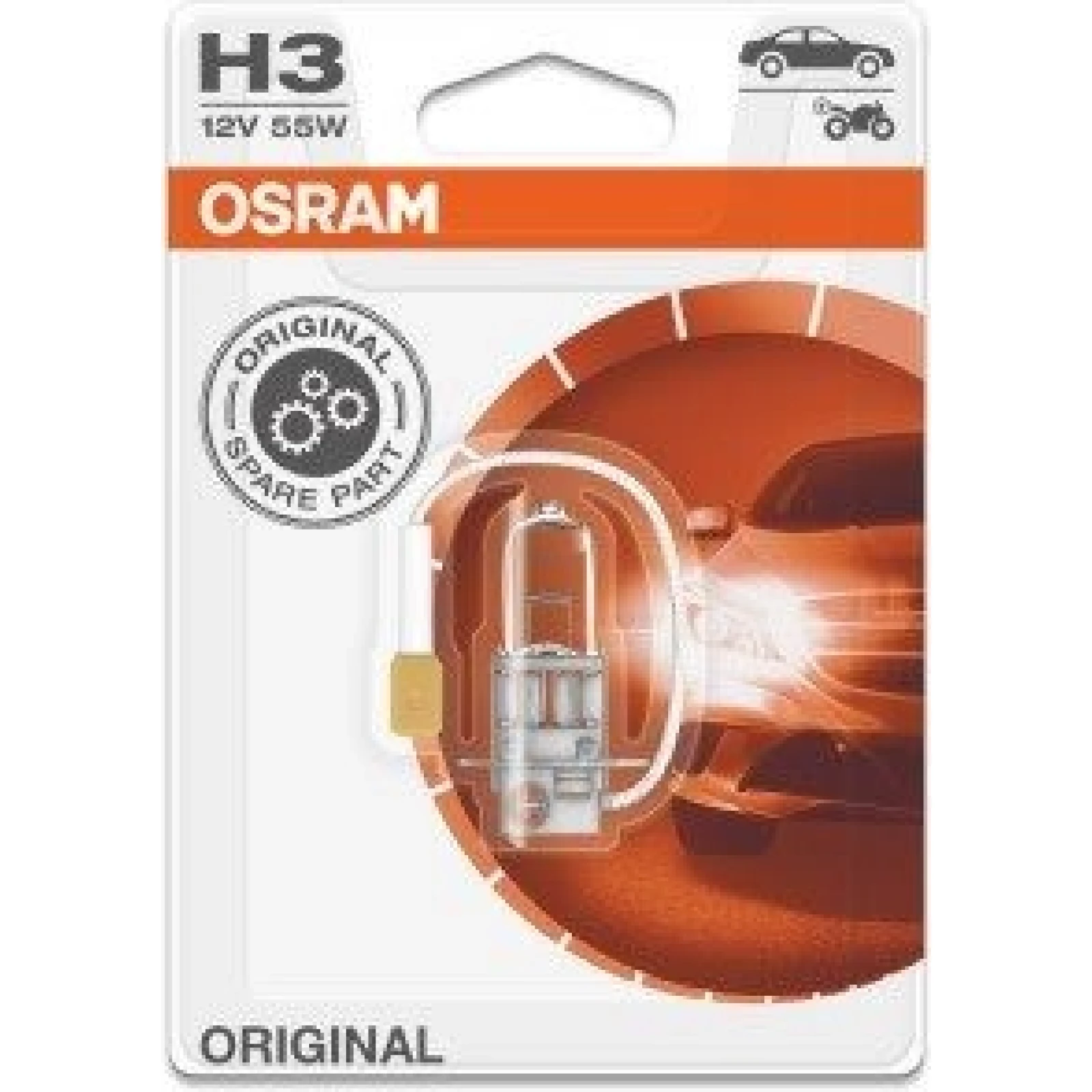 H3 OSRAM 12V 55W PK22S SB1 64151-01B