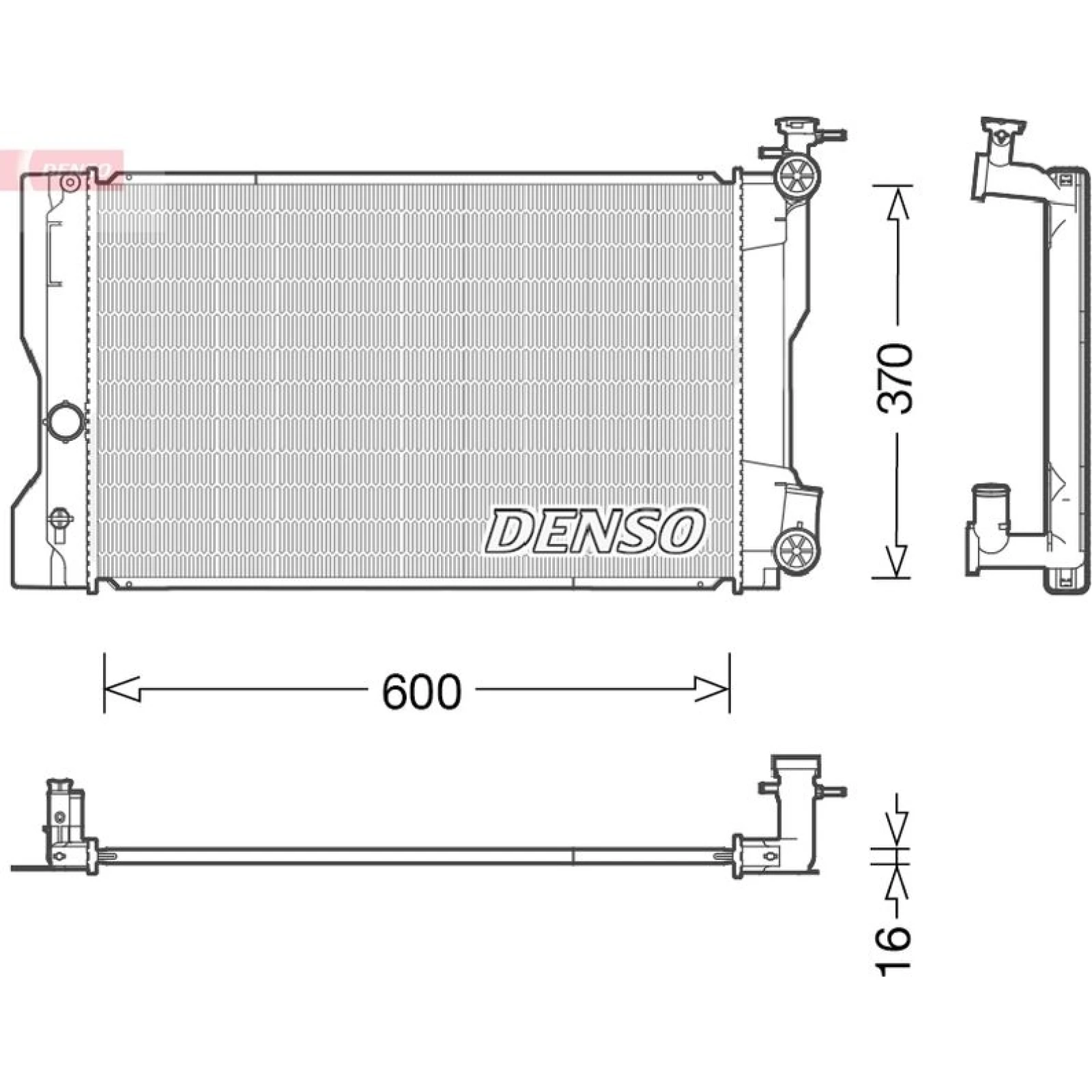 DENSO Kühler, Motorkühlung DRM50091
