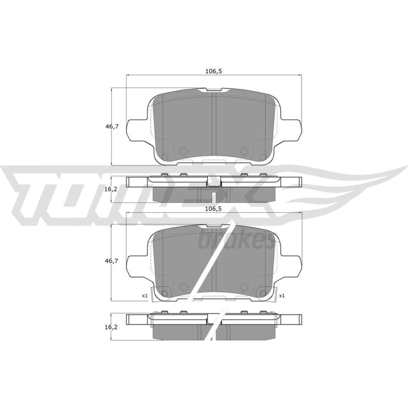 TOMEX brakes Bremsbelagsatz, Scheibenbremse TX 19-11