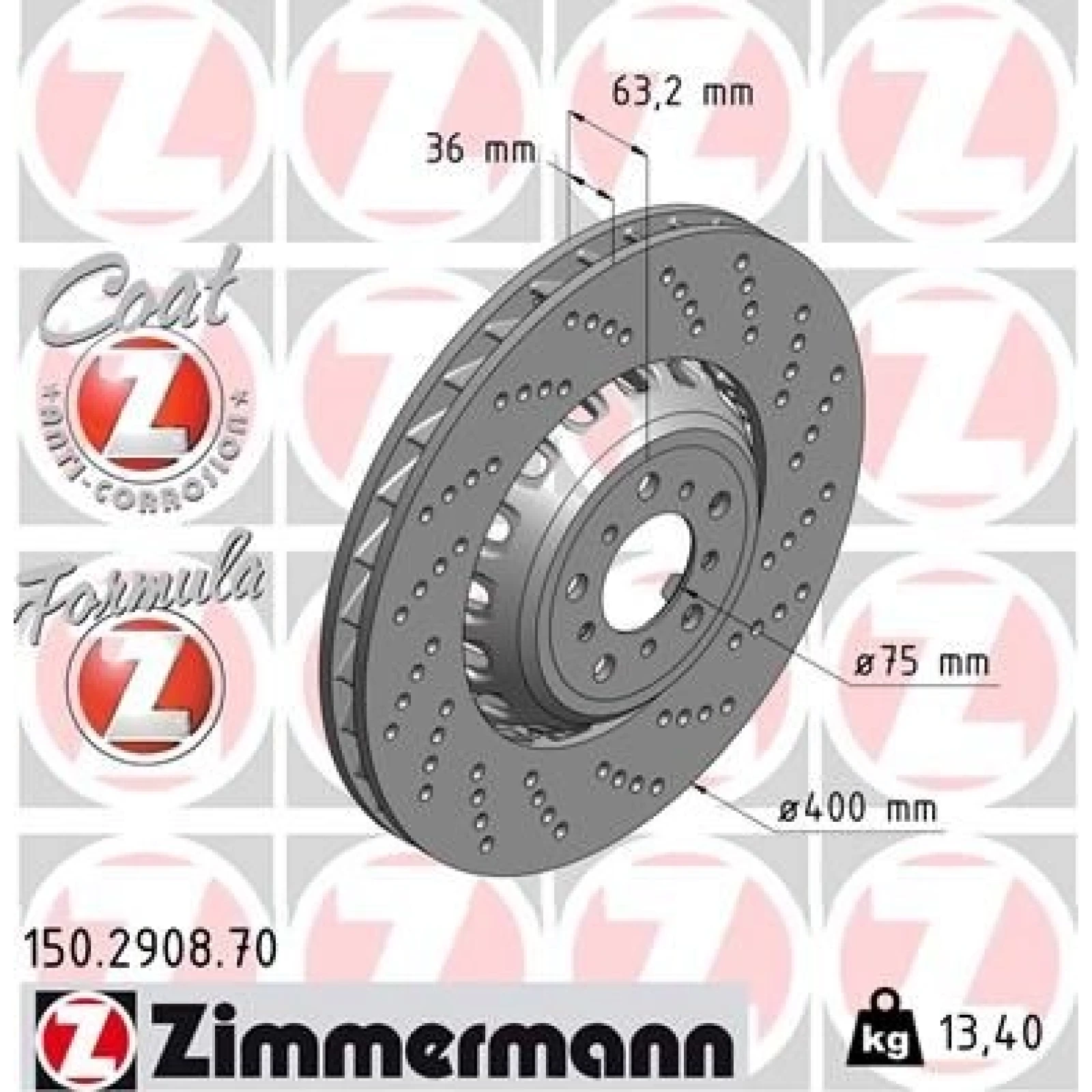 ZIMMERMANN Bremsscheibe 150.2908.70