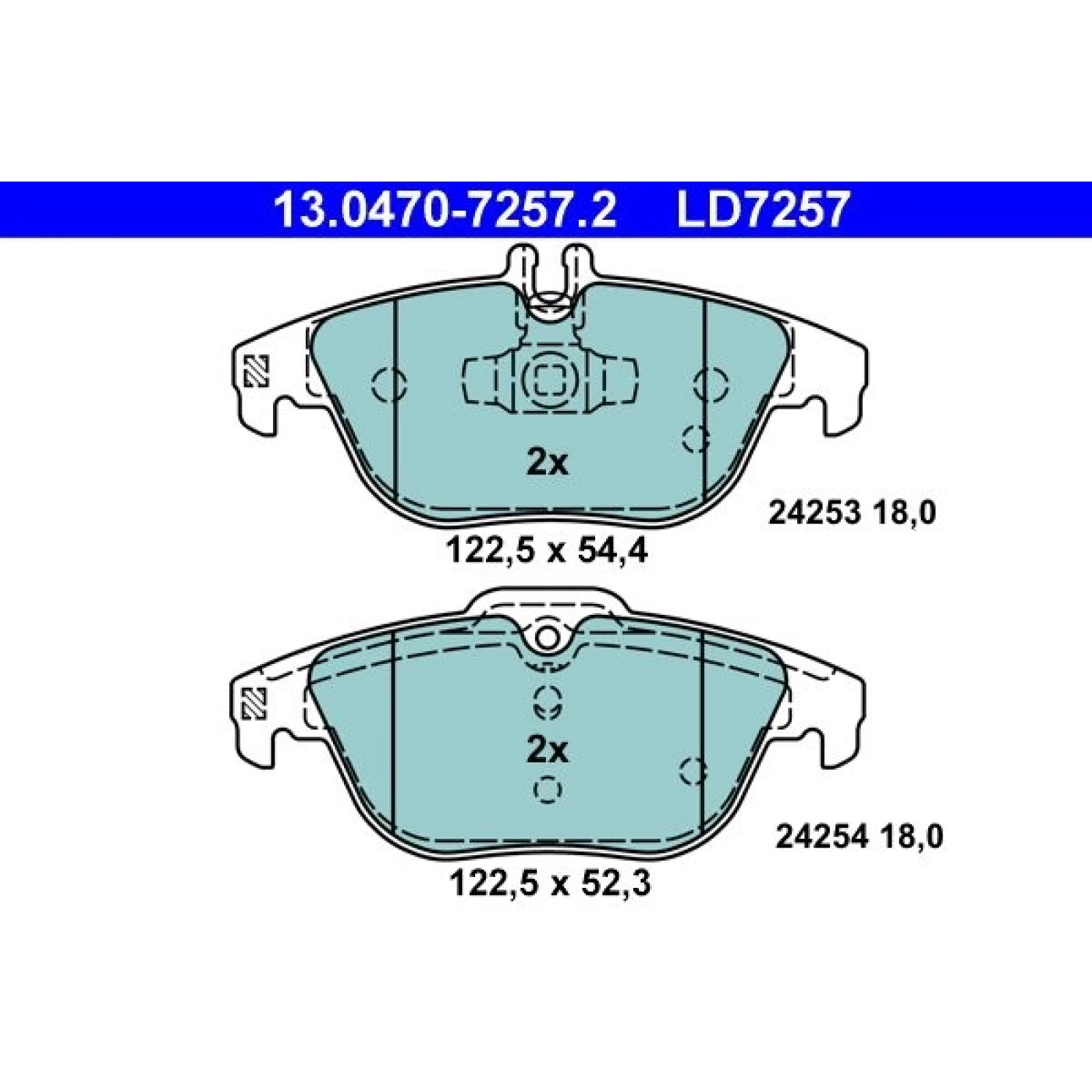 Bremsbelagsatz Db T. W204/S204/X204/A207/C207 07- Keramik 13.0470-7257.2