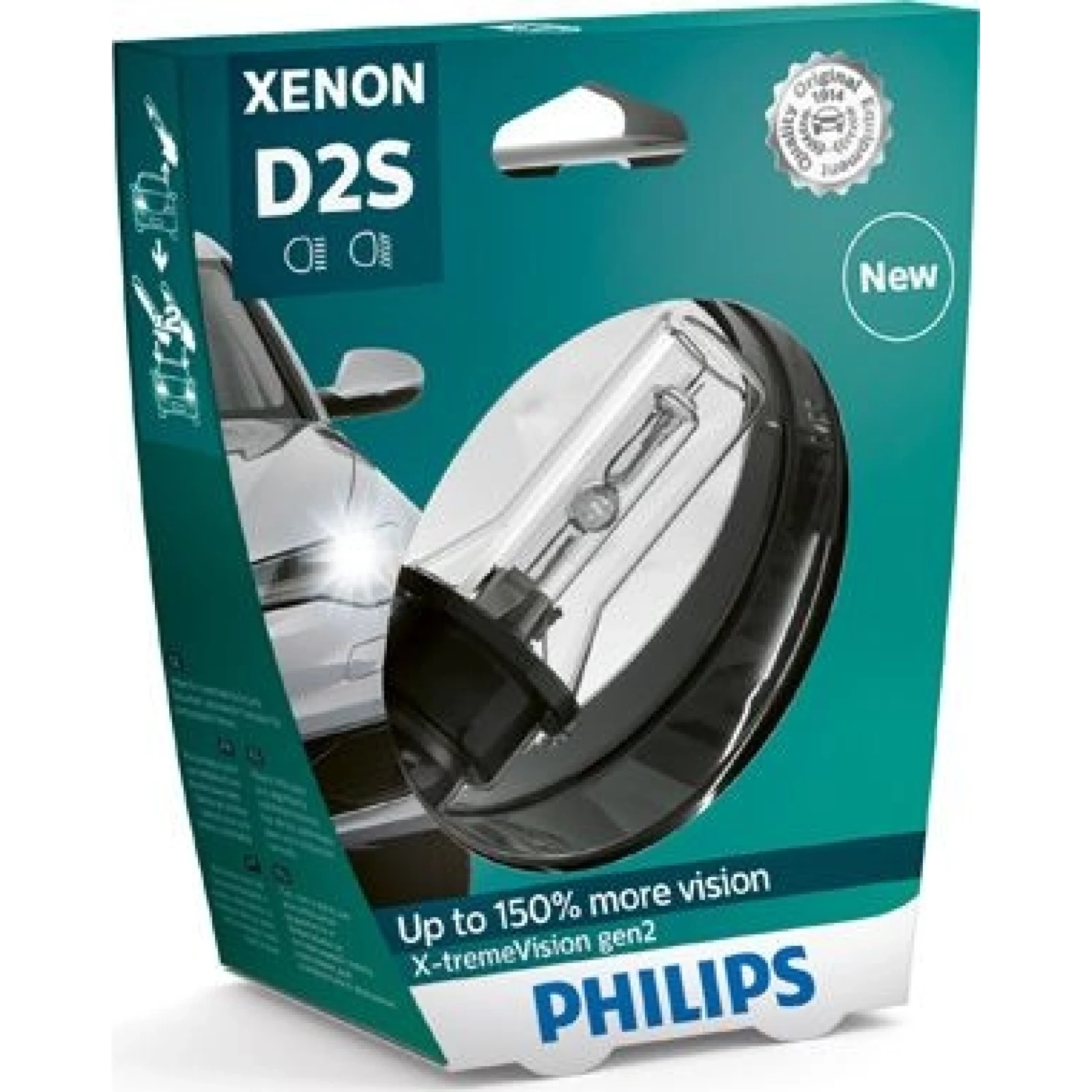 D2S 35W P32d-2 Xenon X-treme Vision +150% 1 Stück Philips 85122XV2S1