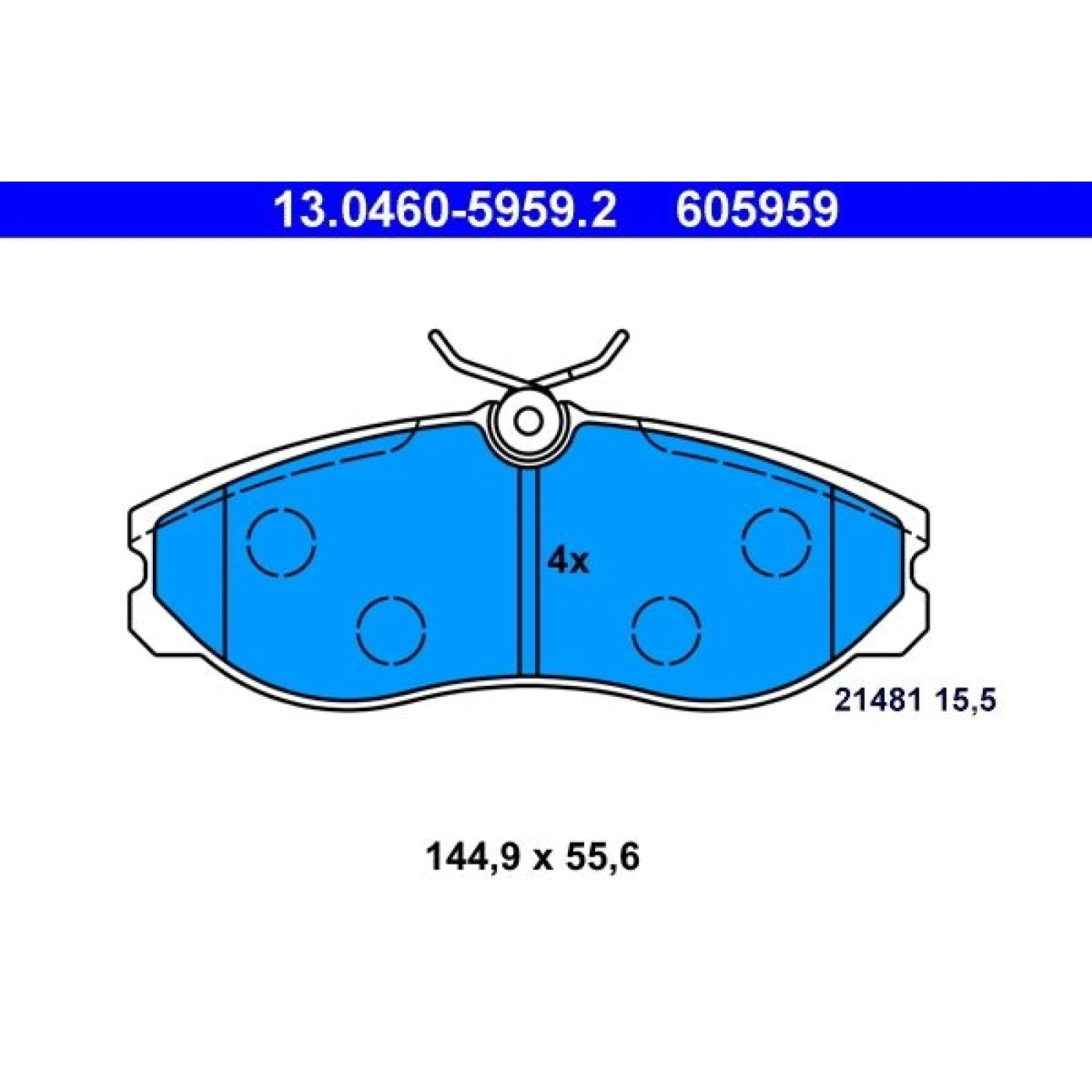 Bremsbelagsatz Nissan P. Serena/Terrano/Vanette 1,6-3,0 D 92-06 13.0460-5959.2
