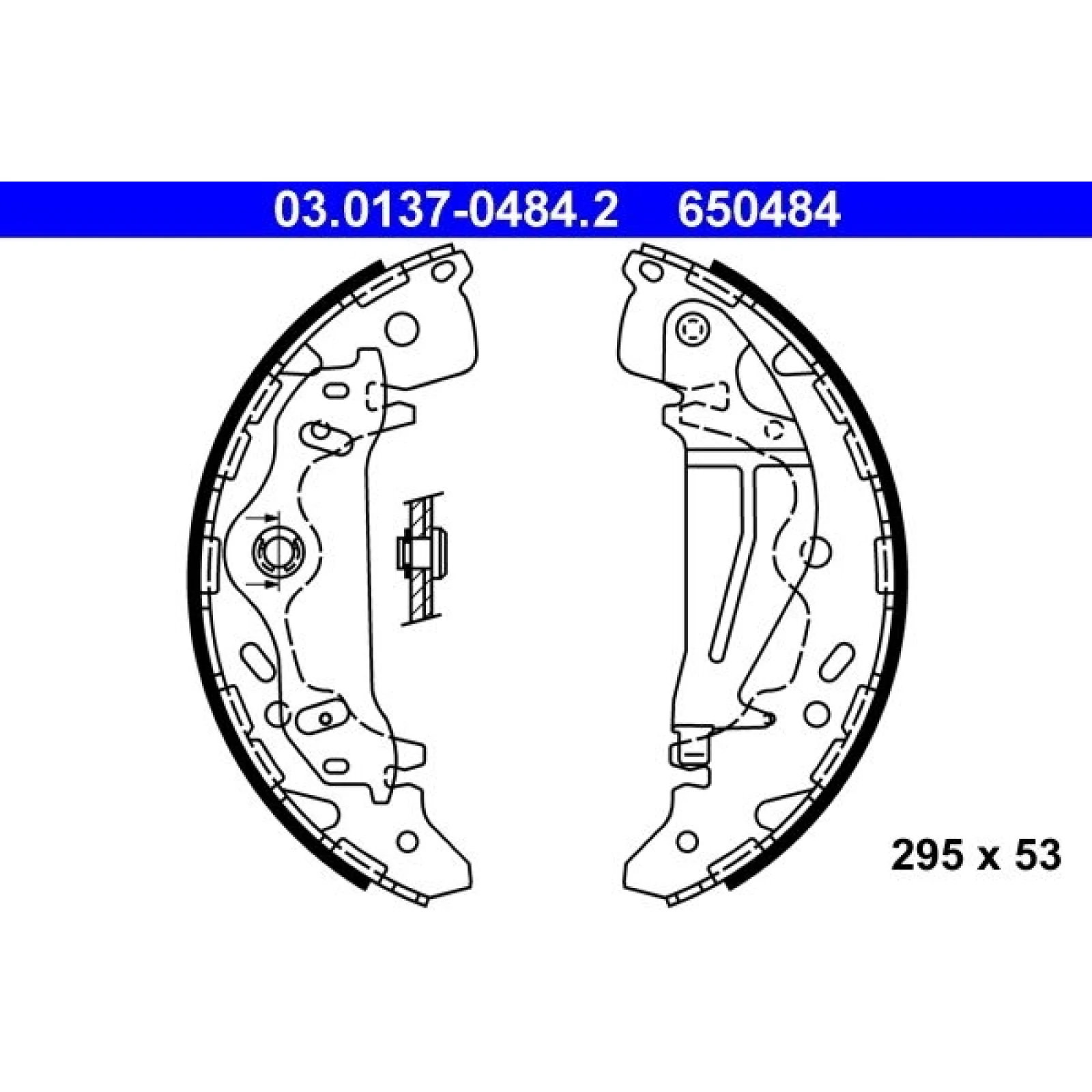 ATE Bremsbacken 03.0137-0484.2