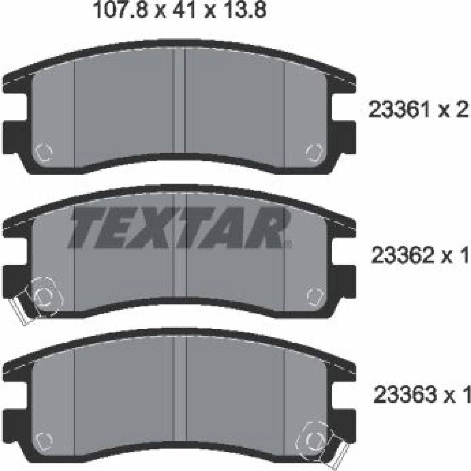 Bremsbelagsatz Opel T. Sintra 96 2336101
