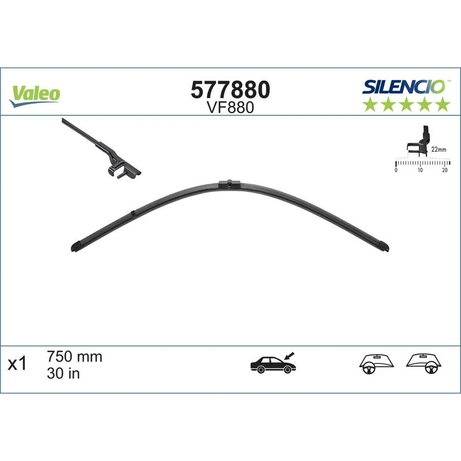 VM880 VALEO Silencio X.TRM SINGLE 577880