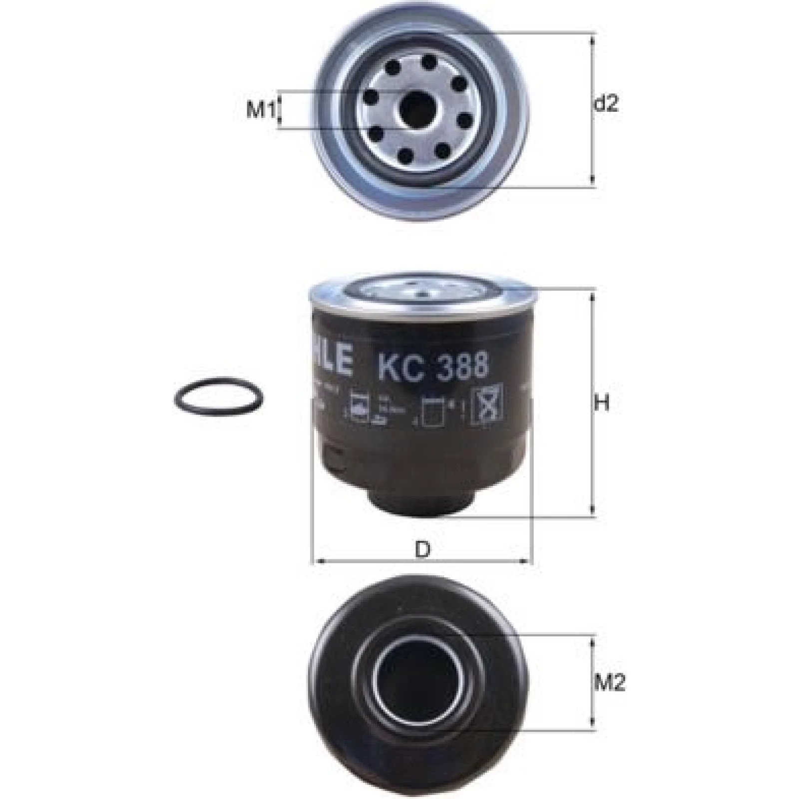 MAHLE Kraftstofffilter KC 388D