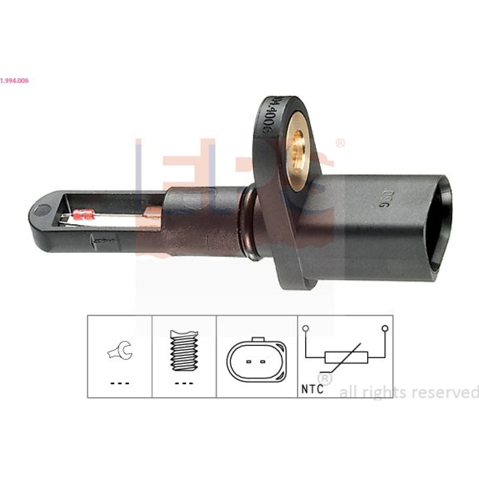 Sensor, Ansauglufttemperatur 1.994.006