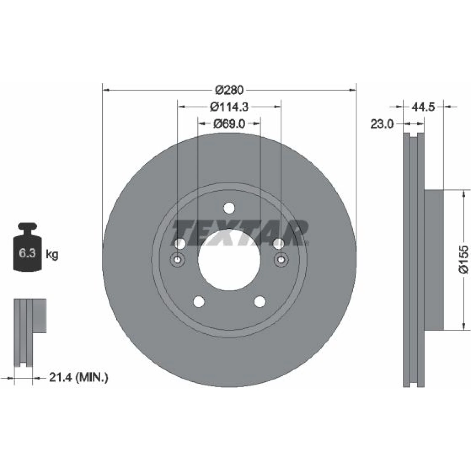 Bremsscheibe Kia P. Ceed 12- Ko A 15 92243103