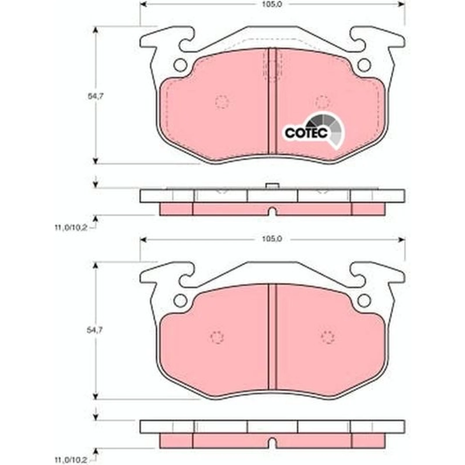TRW Bremsbeläge GDB905