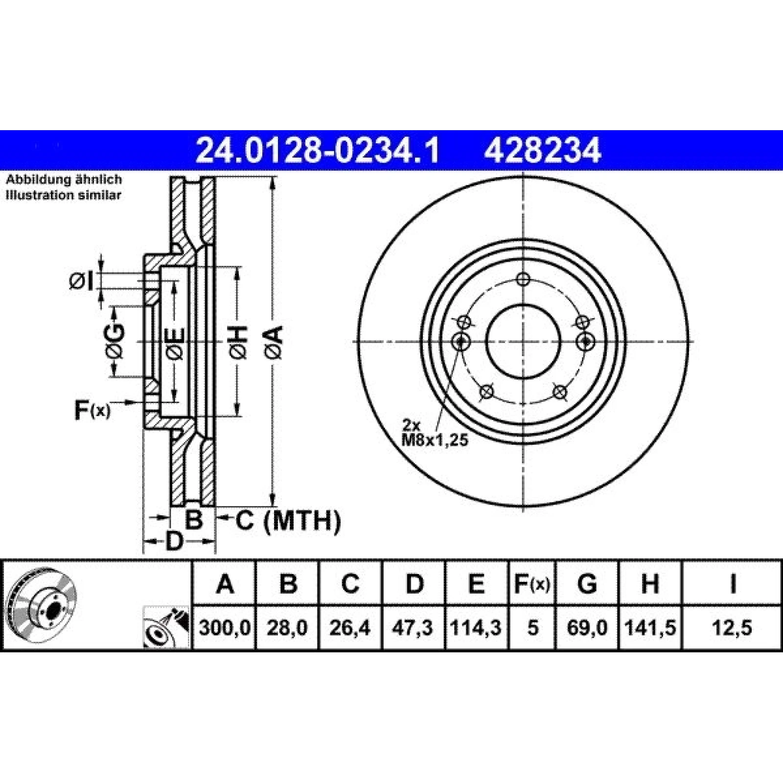 Bremsscheibe 24.0128-0234.1