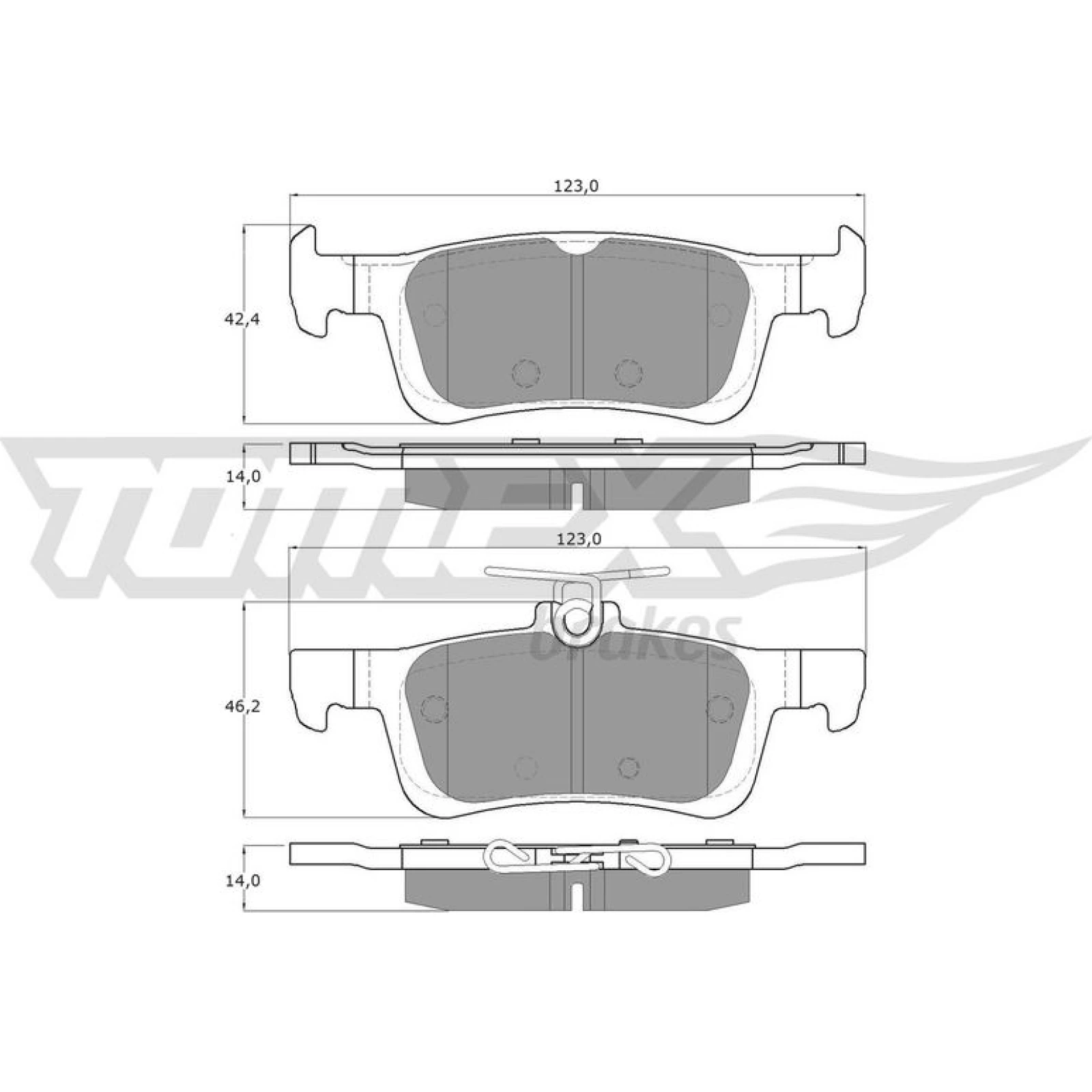 TOMEX brakes Bremsbelagsatz, Scheibenbremse TX 17-021