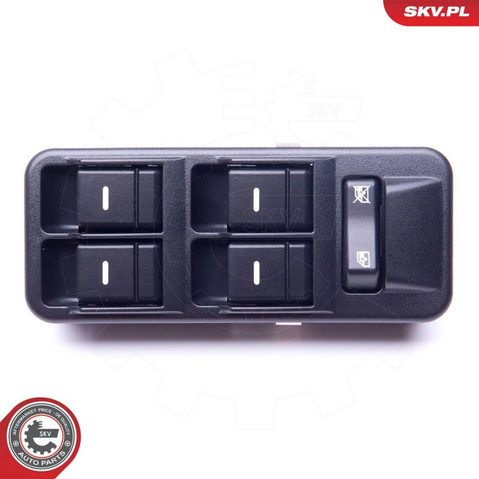 ESEN SKV 37SKV083 Fensterheberschalter vorne fahrerseitig, 16-polig, elektrisch, schwarz, für Linkslenker, 12 V