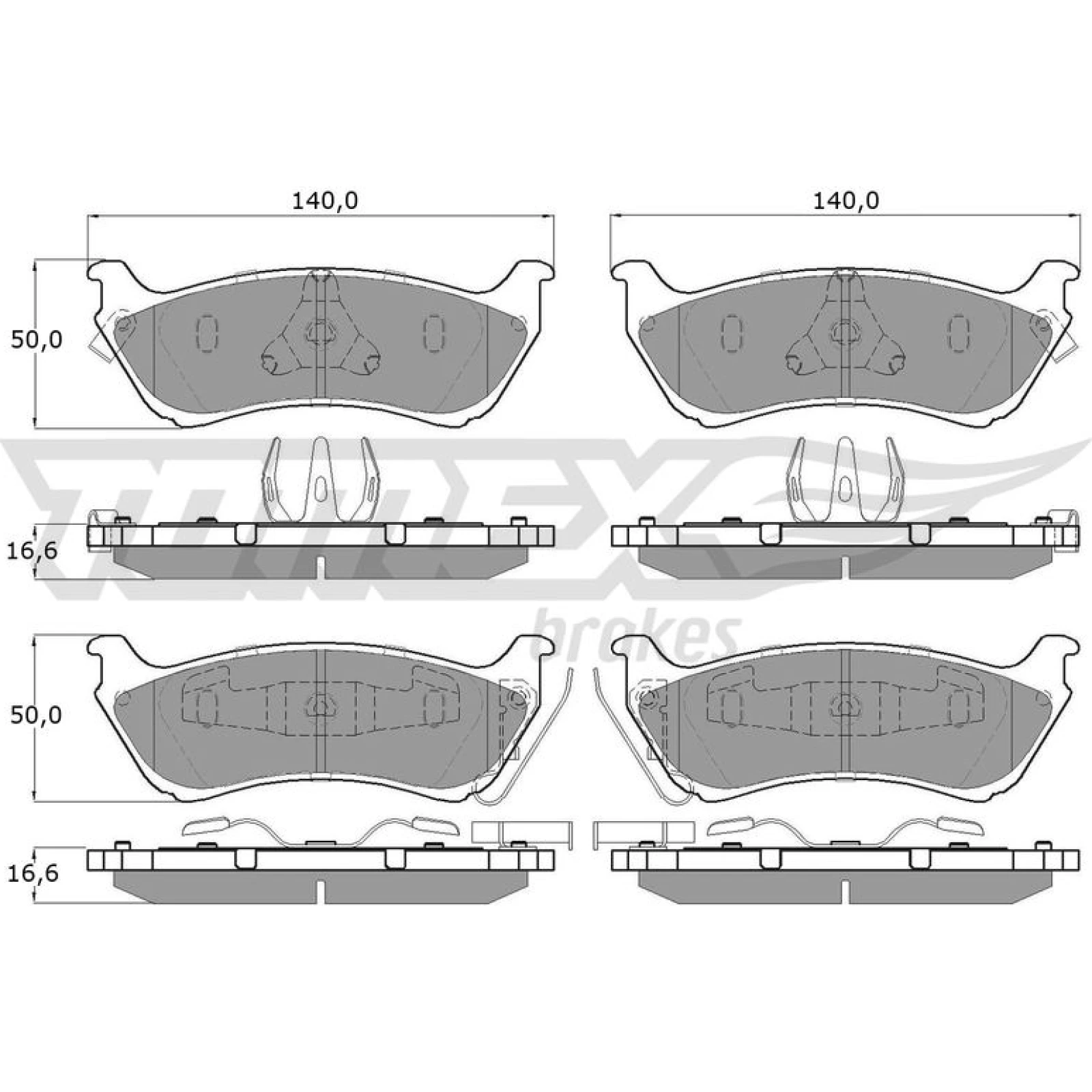TOMEX brakes Bremsbelagsatz, Scheibenbremse TX 12-84