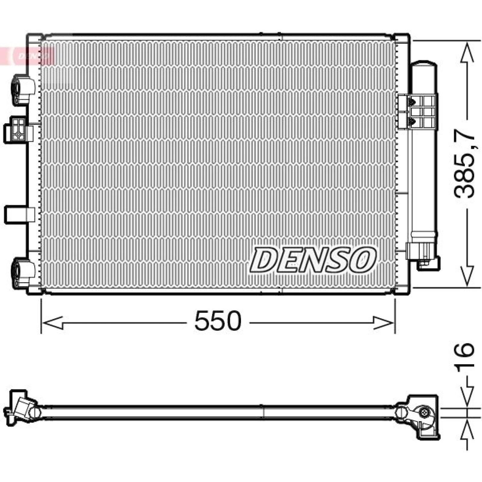 DENSO Kondensator, Klimaanlage DCN10044