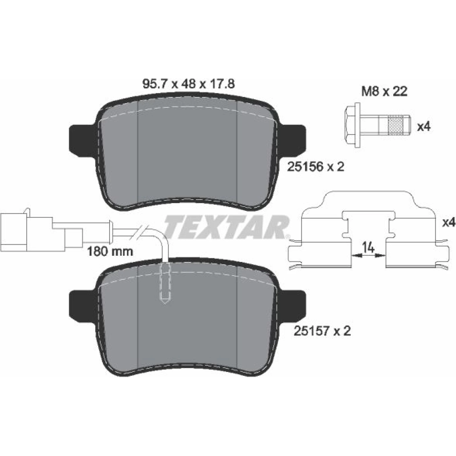 Bremsbelagsatz Alfa T. Giulietta 1.4/1.6-2.0 Jtdm 10 2515601