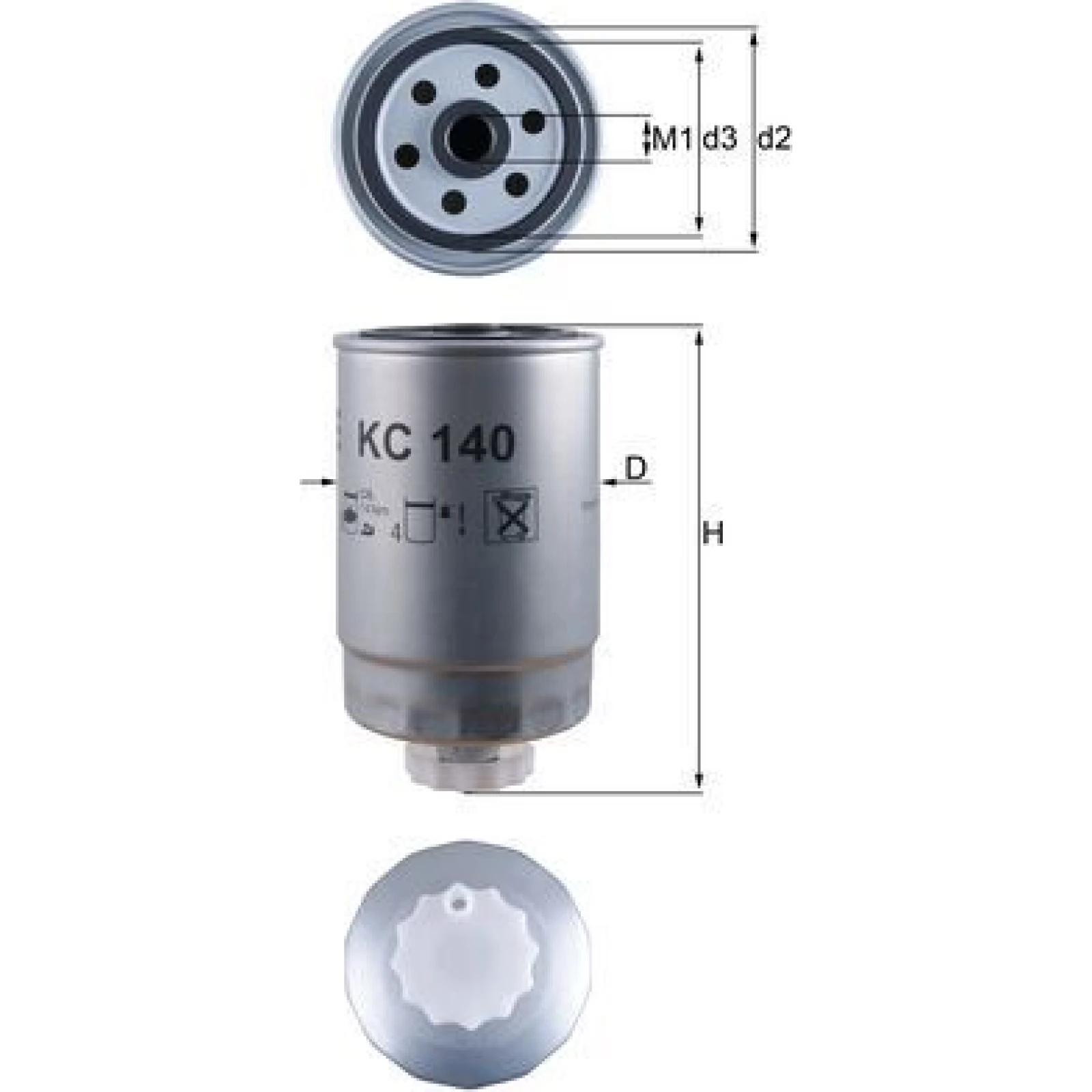 MAHLE Kraftstofffilter KC 140