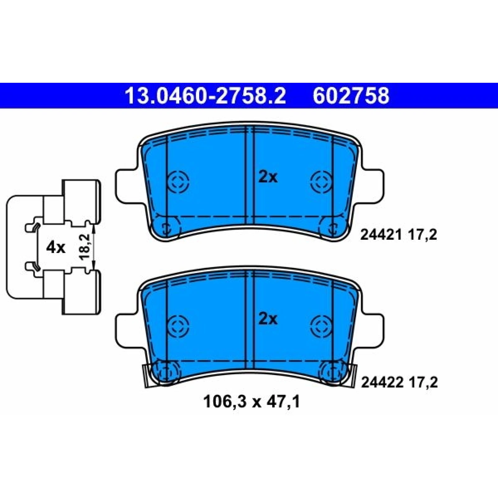 Bremsbelagsatz Opel T. Insignia 1.4-2.0 08 13.0460-2758.2