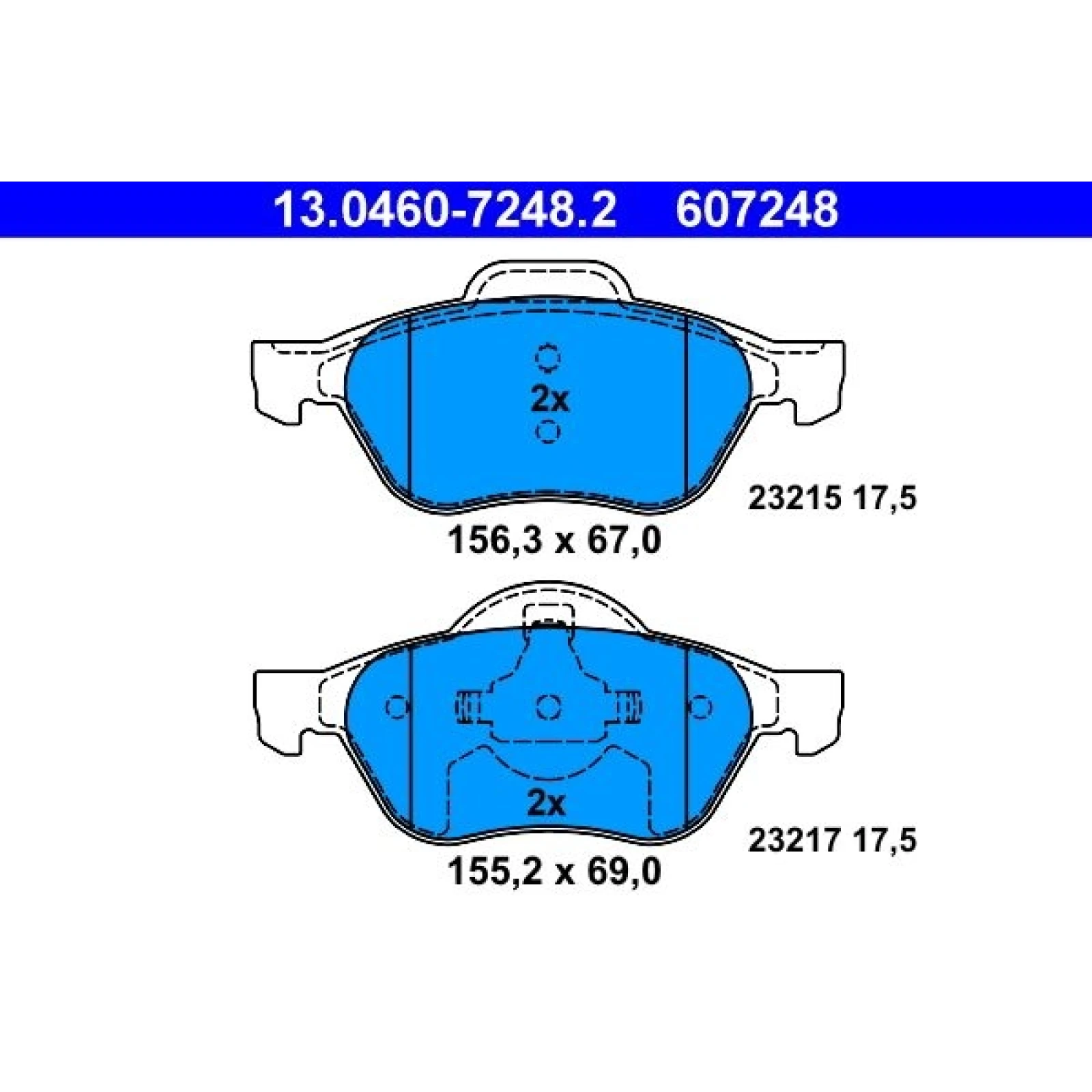 Bremsbelagsatz Renault P. Laguna/Twingo/Wind 1.2-1.6 07 13.0460-7248.2