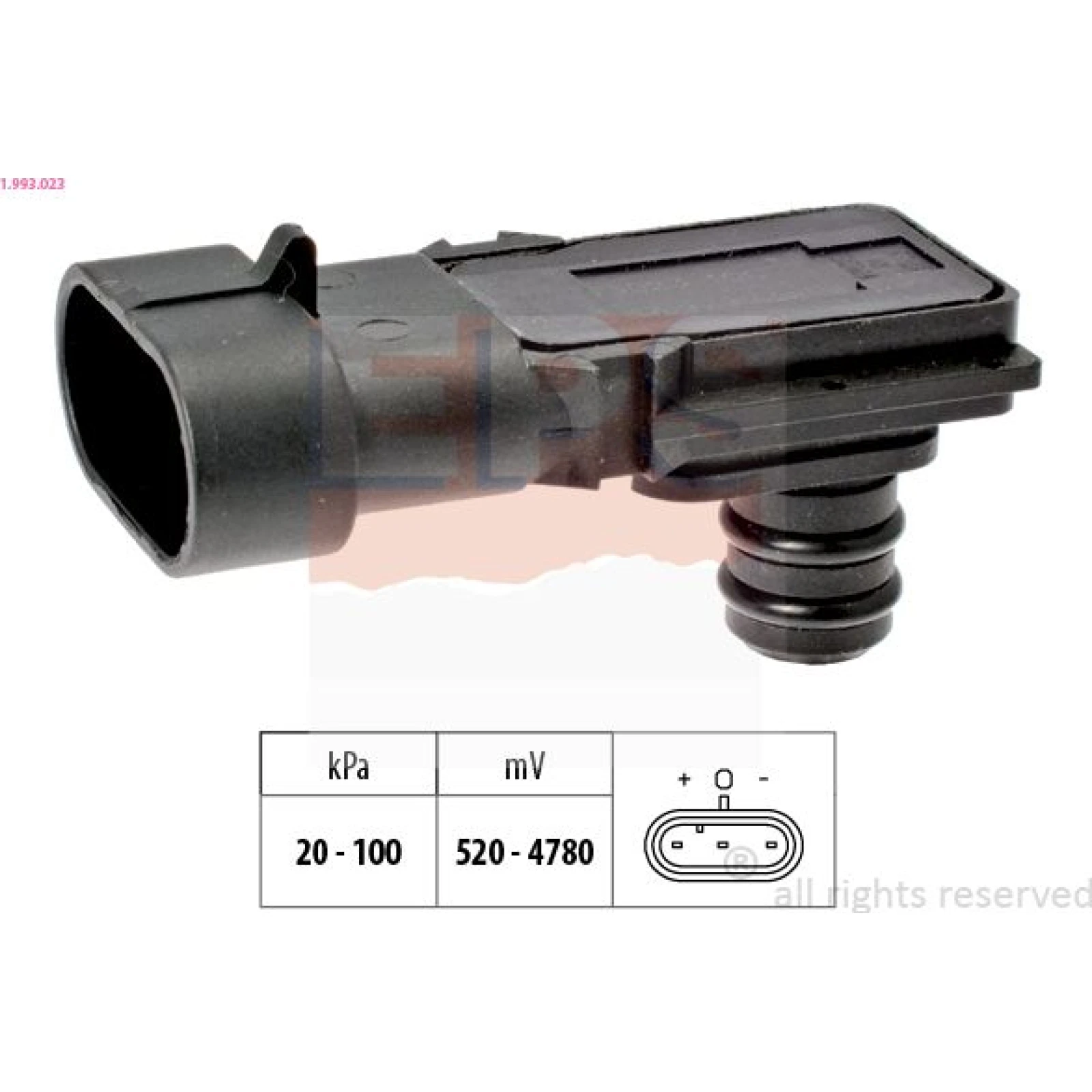 Luftdrucksensor, Saugrohrdruck 1.993.023