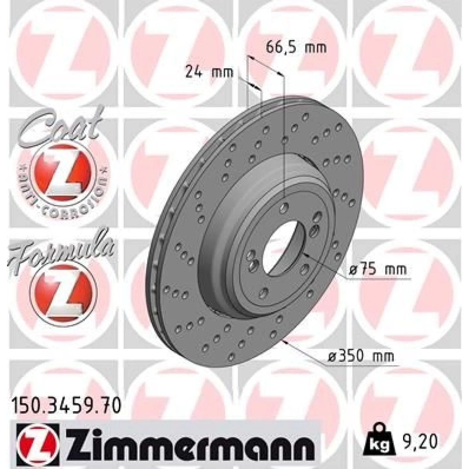 ZIMMERMANN Bremsscheibe 150.3459.70