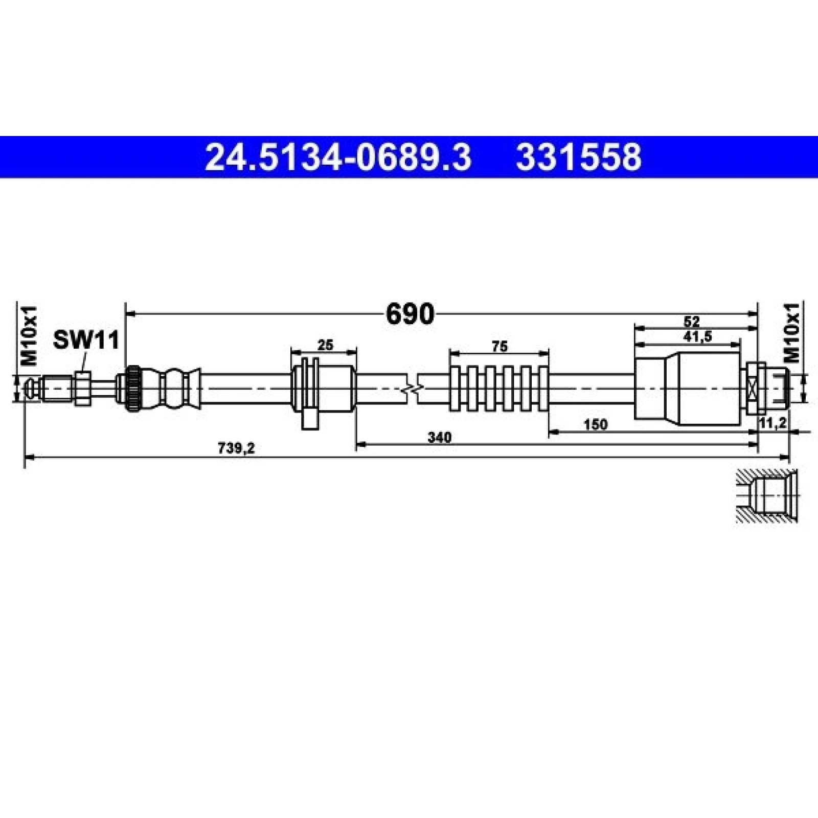 BREMSSCHLAUCH 24.5134-0689.3