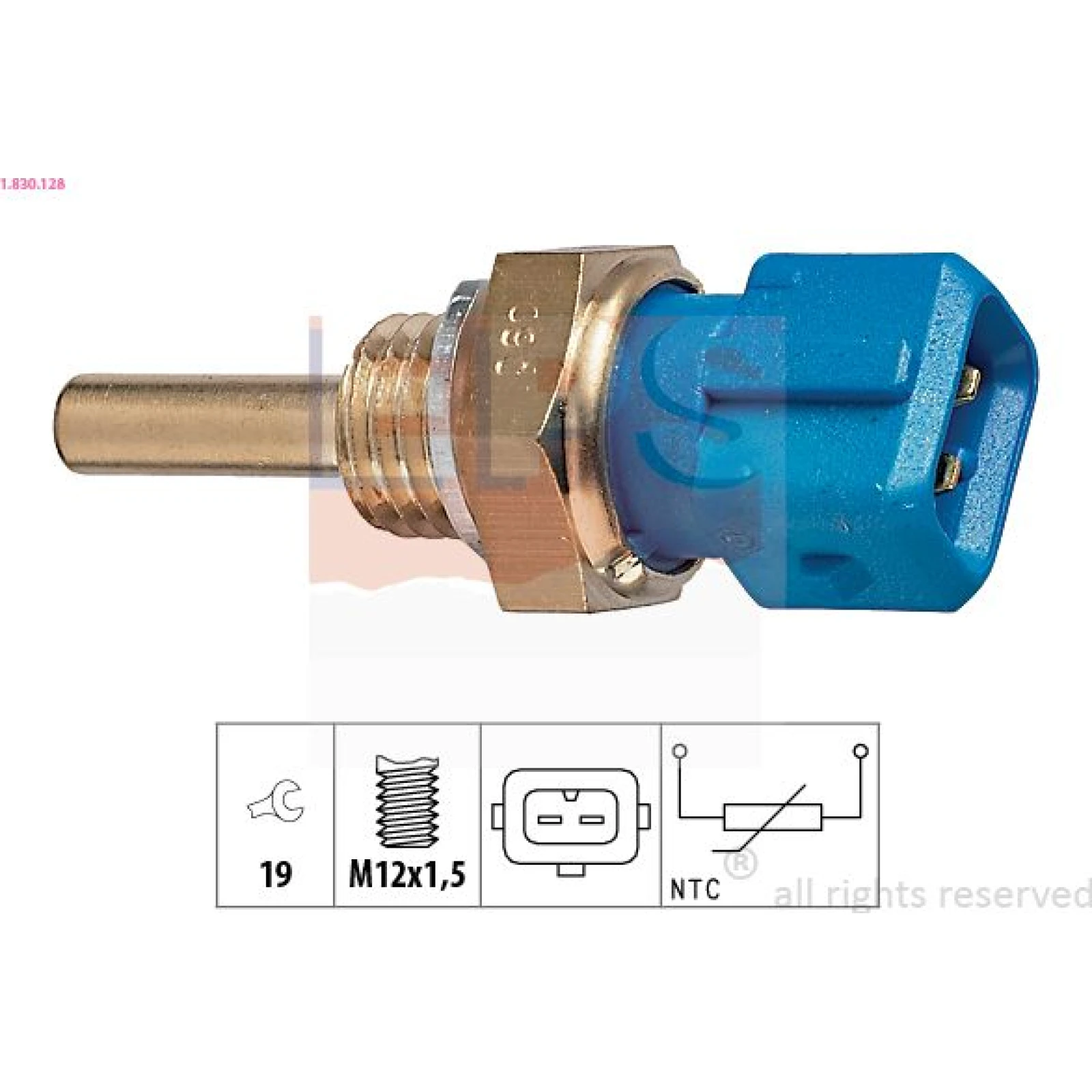 Sensor, Kühlmitteltemperatur 1.830.128