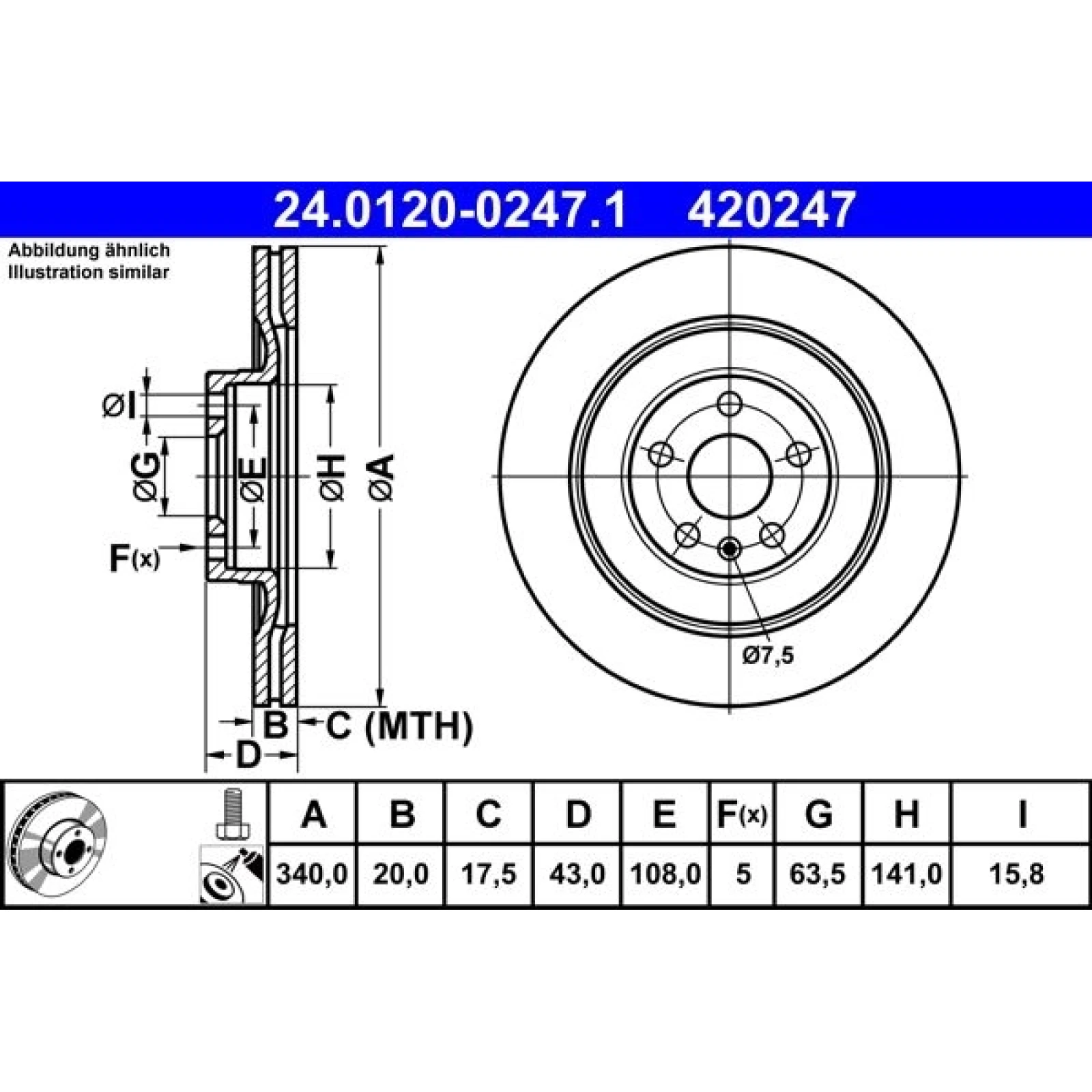 Bremsscheibe 24.0120-0247.1