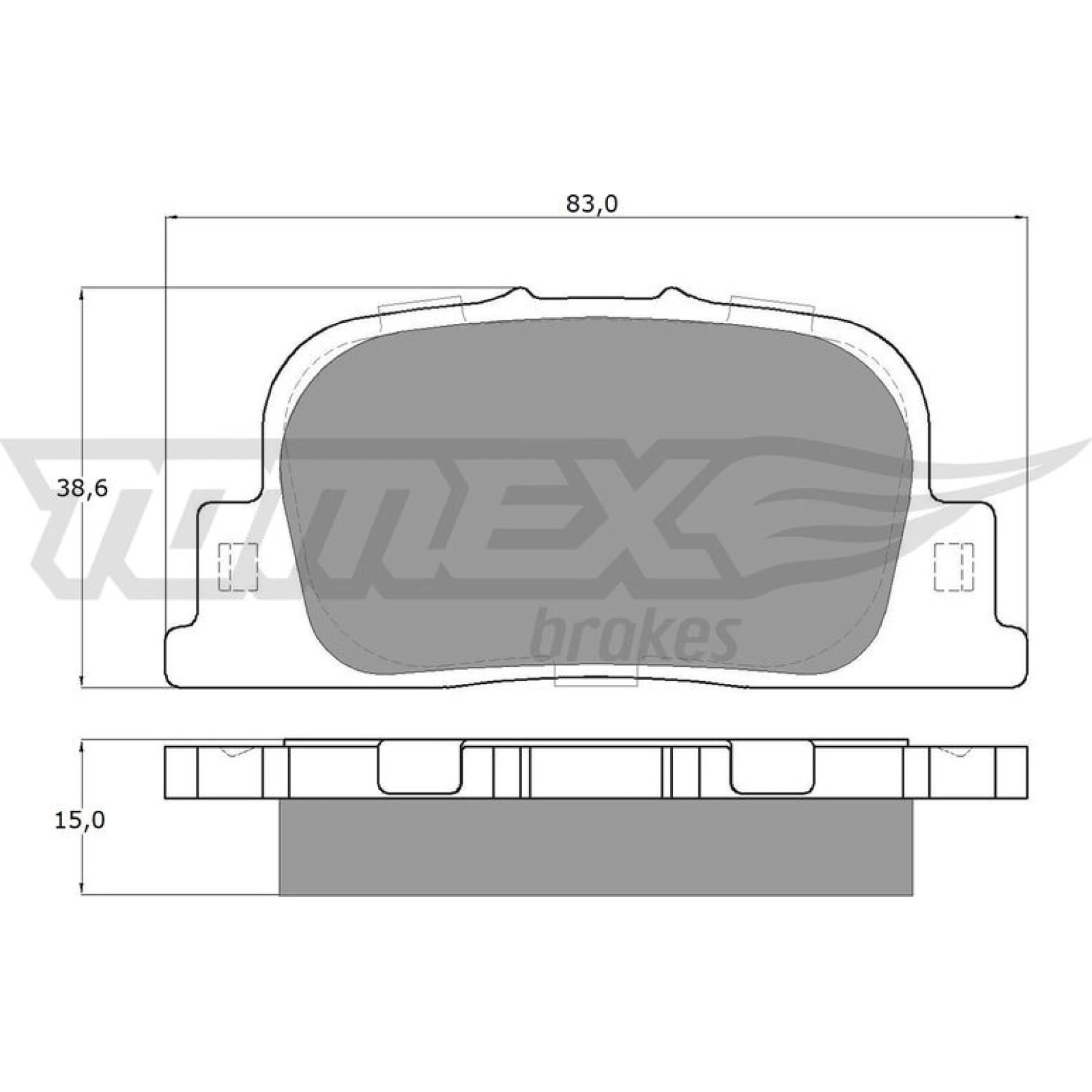 TOMEX brakes Bremsbelagsatz, Scheibenbremse TX 13-71