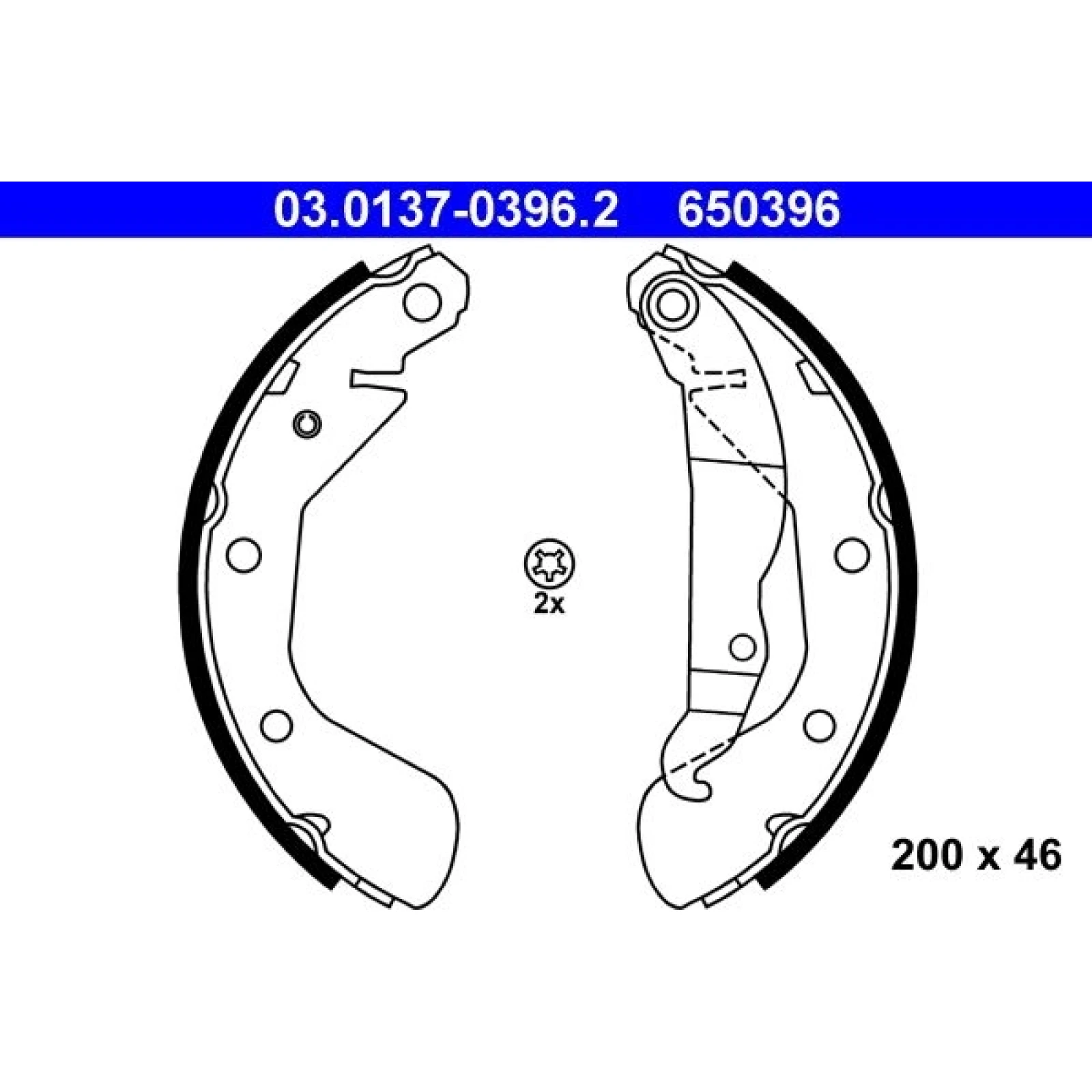 Bremsbackensatz 03.0137-0396.2