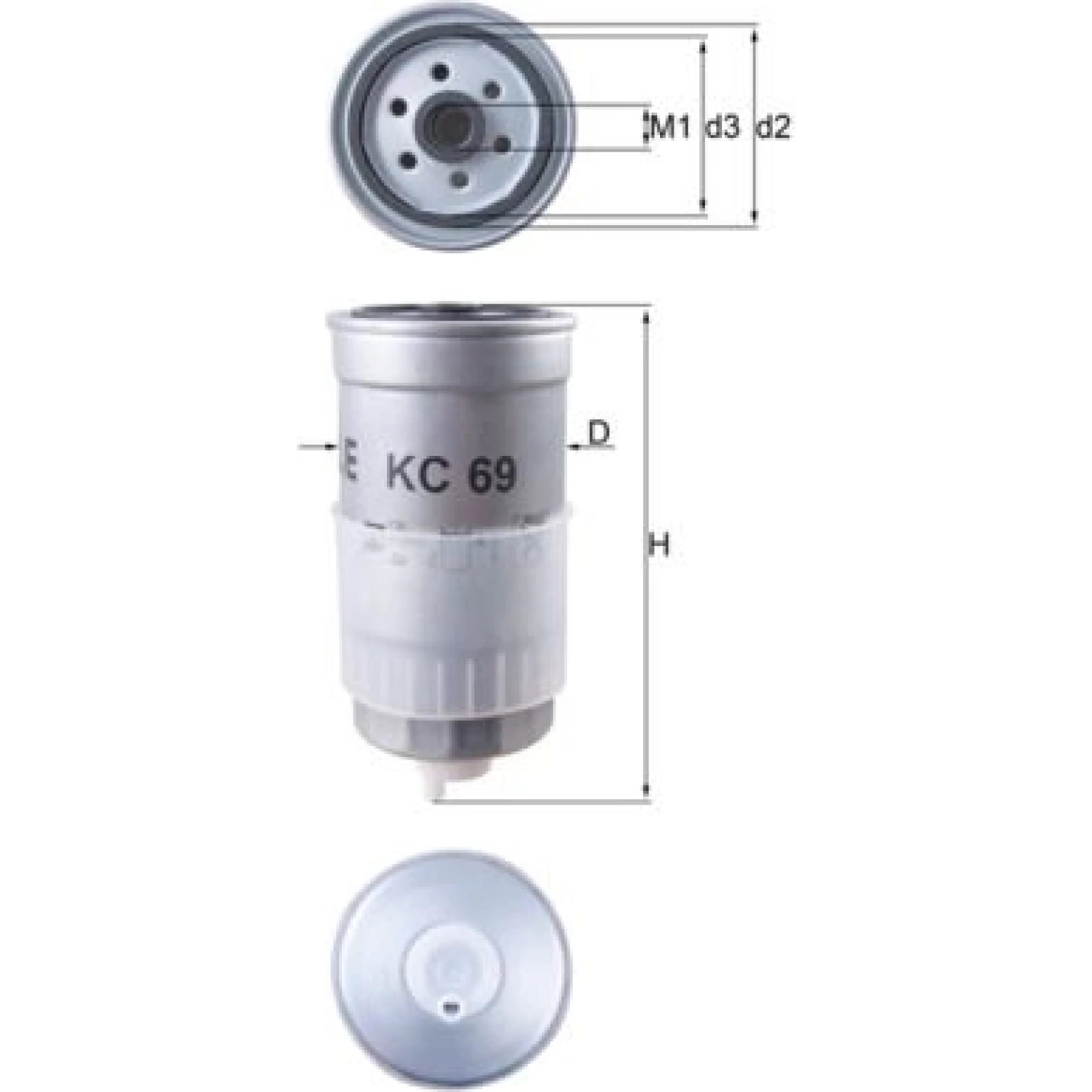 MAHLE Kraftstofffilter KC 69