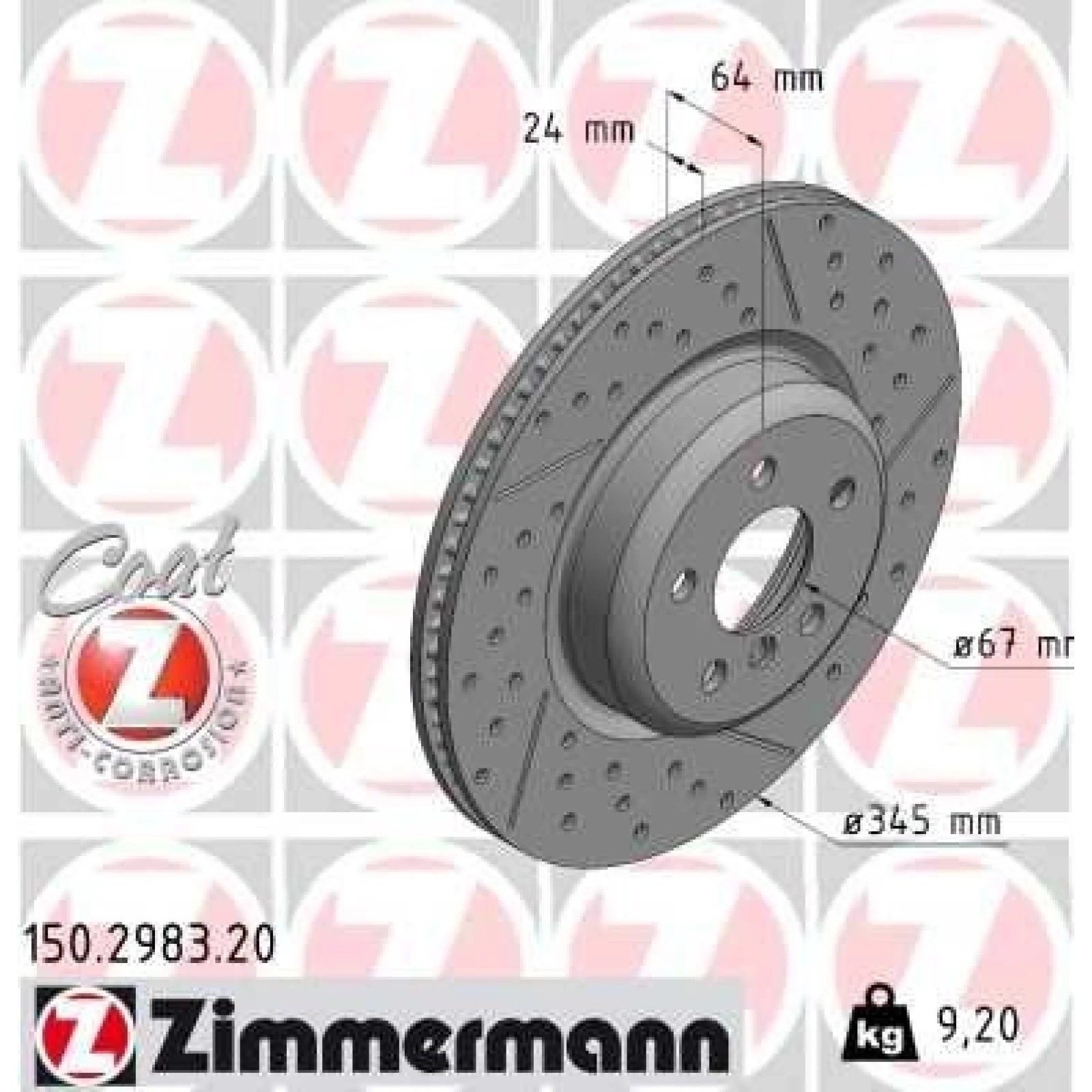ZIMMERMANN Bremsscheibe 150.2983.20