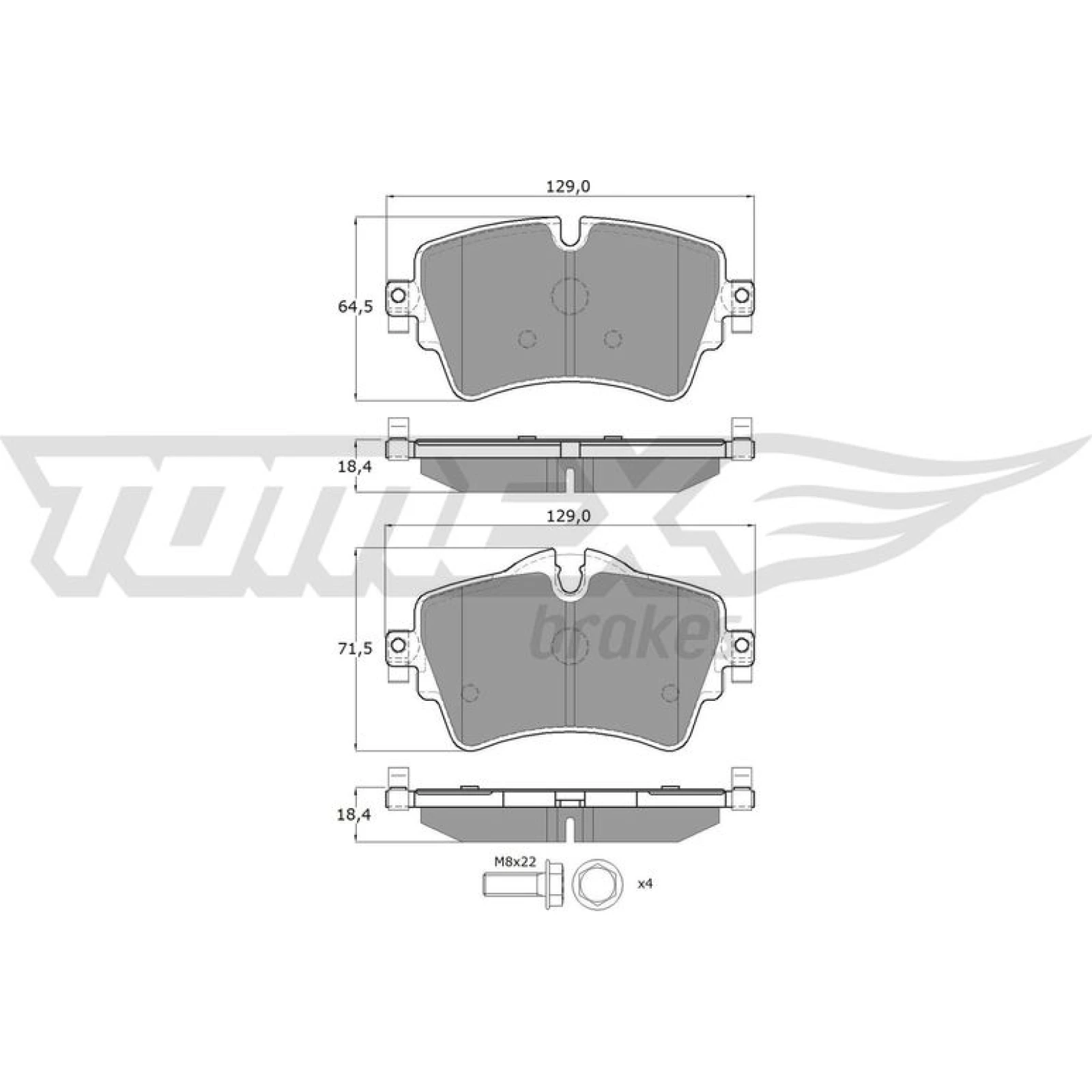 TOMEX brakes Bremsbelagsatz, Scheibenbremse TX 17-82