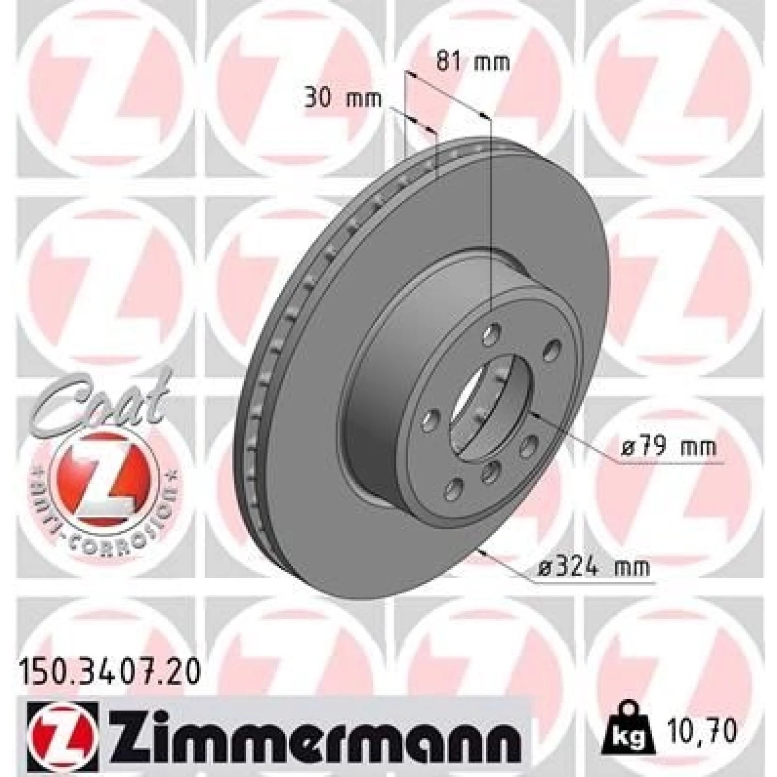 ZIMMERMANN Bremsscheibe 150.3407.20