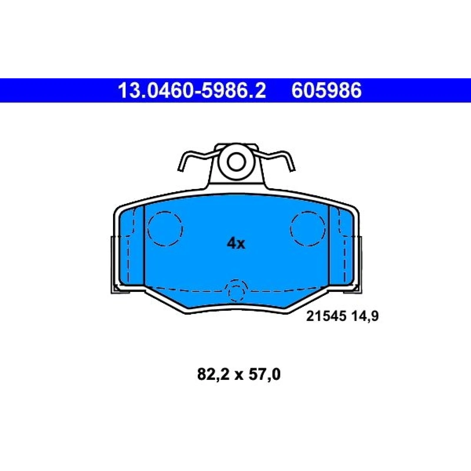 Bremsbelagsatz Nissan T. Almera/Primera 1,5-2,2 Dci 90-06 13.0460-5986.2