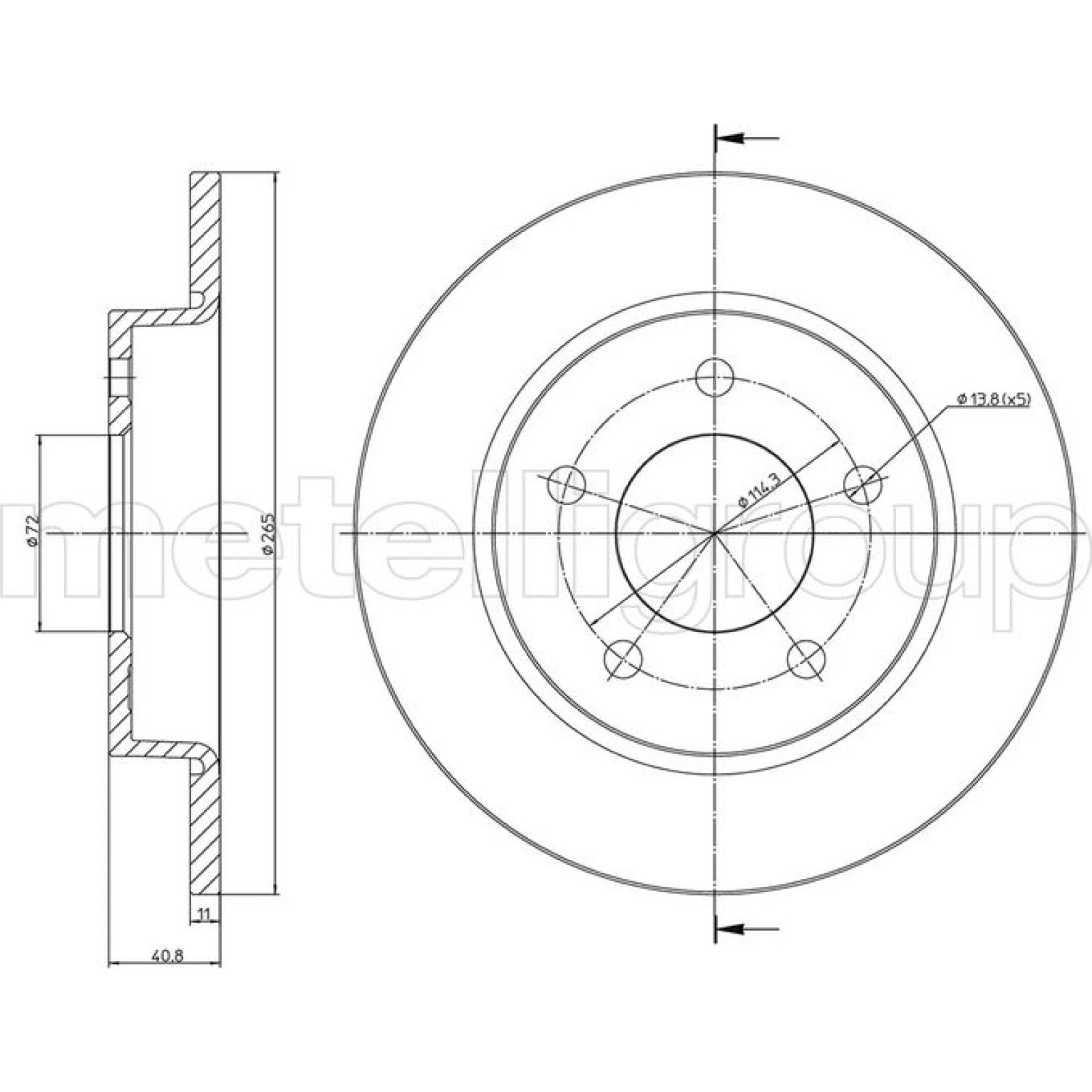 Bremsscheibe HA 800-738C