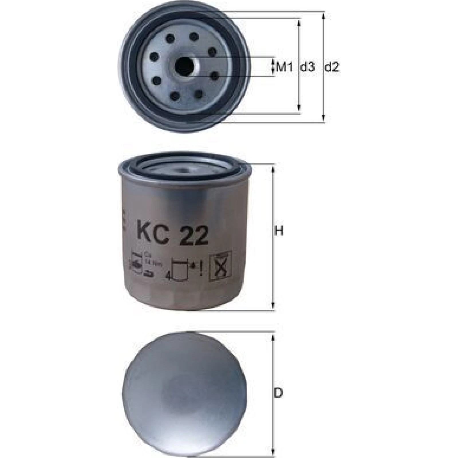 MAHLE Kraftstofffilter KC 22