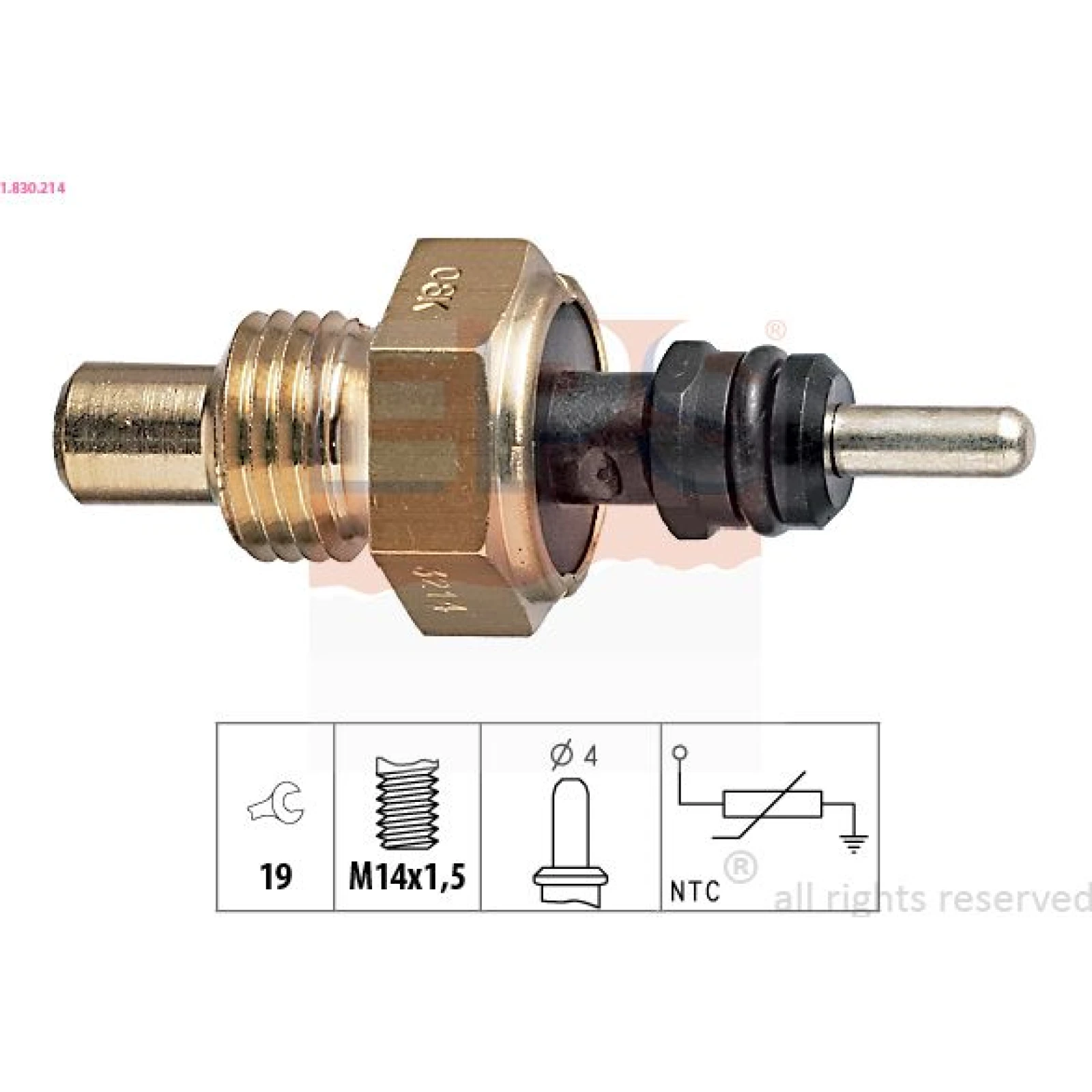 Kühlmitteltemperatur-Sensor 1.830.214