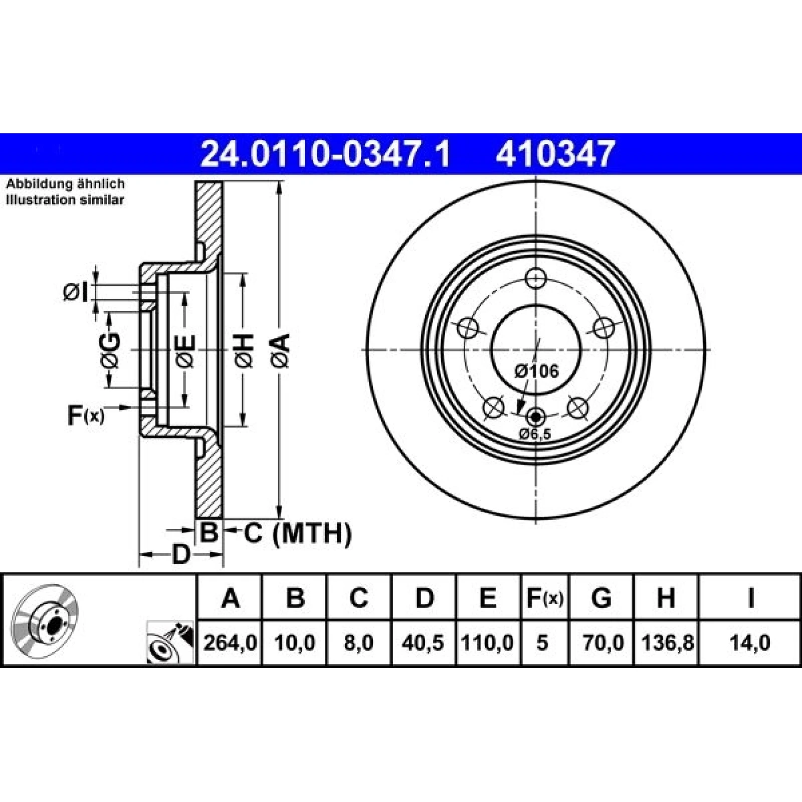 Bremsscheibe 24.0110-0347.1