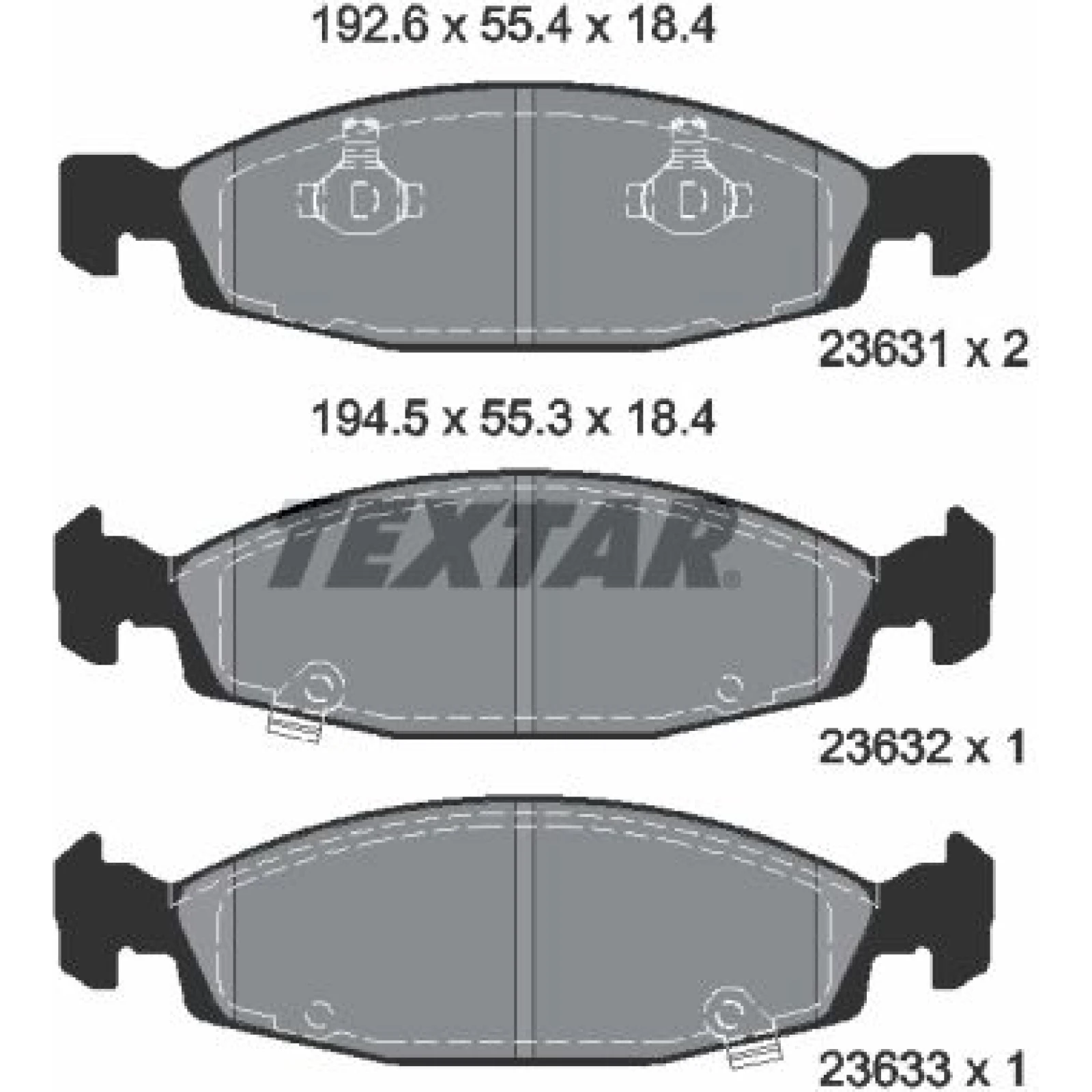 Bremsbelagsatz Jeep P. Grand Cherokee 99 2363101
