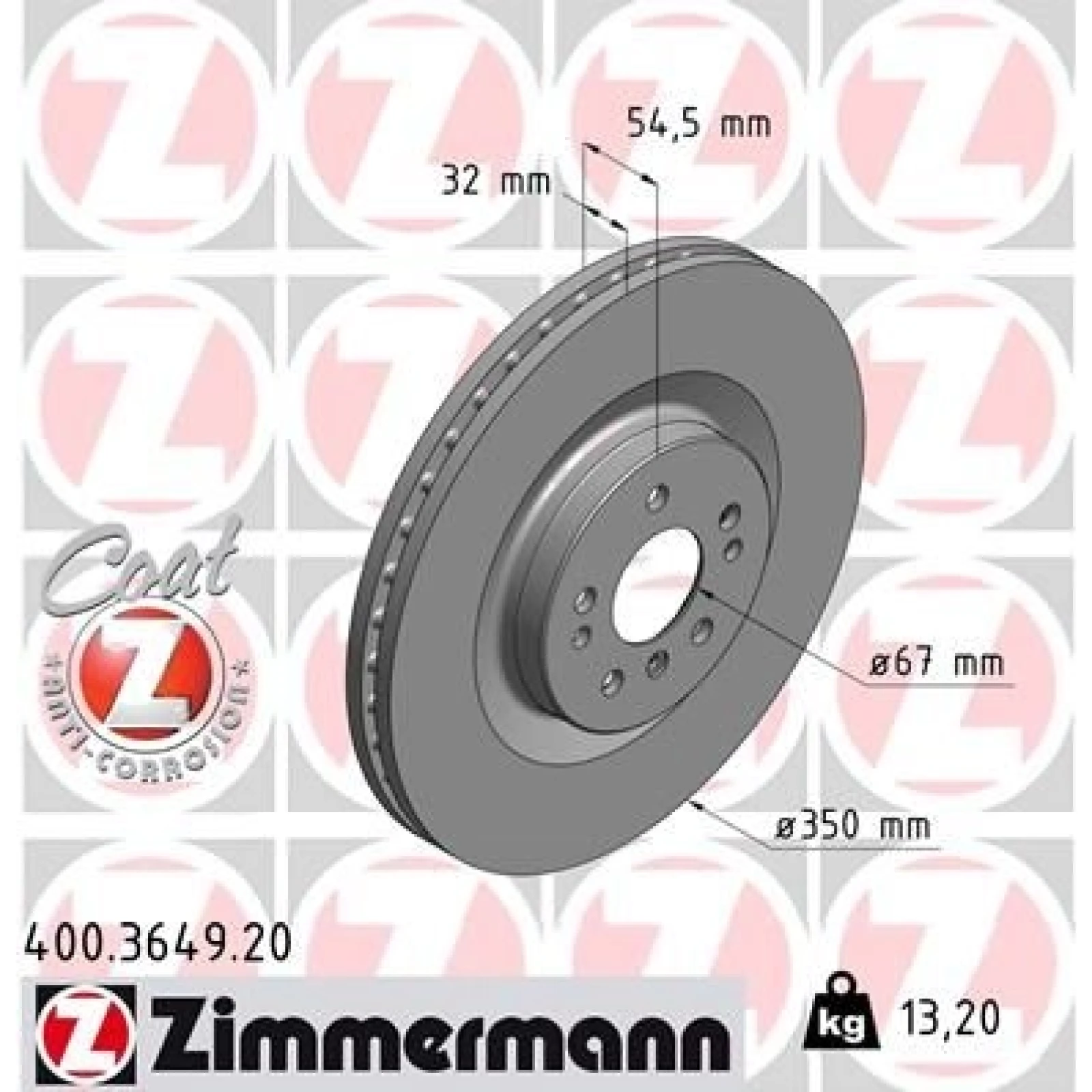 ZIMMERMANN Bremsscheibe 400.3649.20