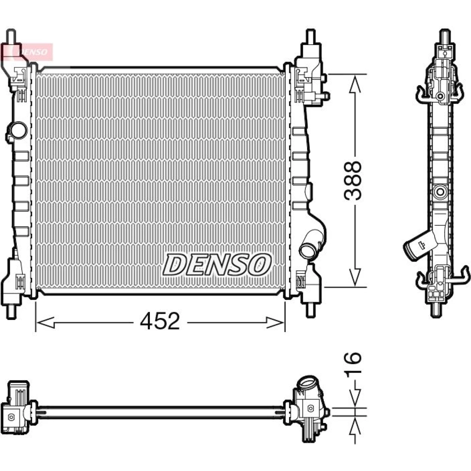 DENSO Kühler, Motorkühlung DRM15014
