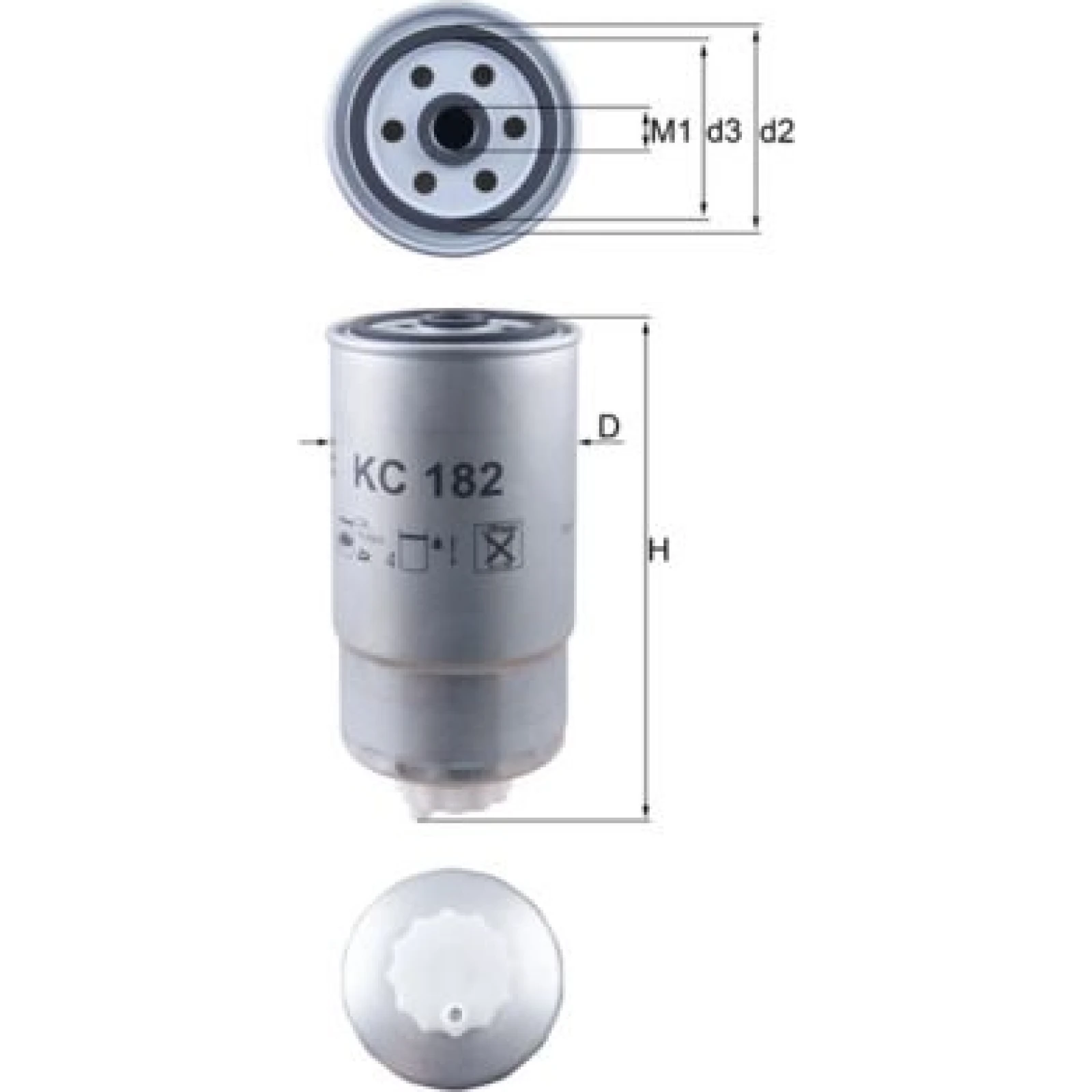 MAHLE Kraftstofffilter KC 182