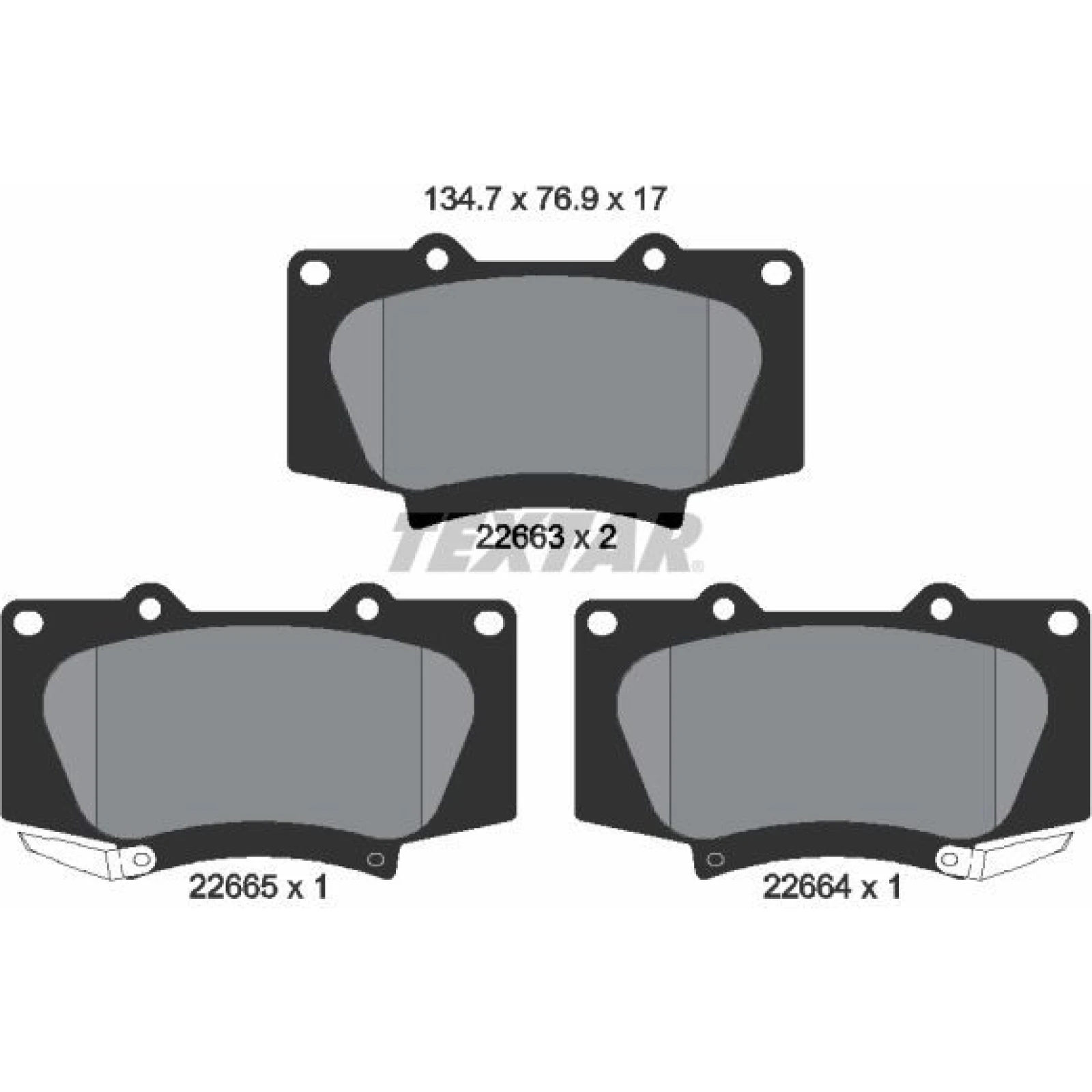 Textar Bremsbelagsatz 2266301