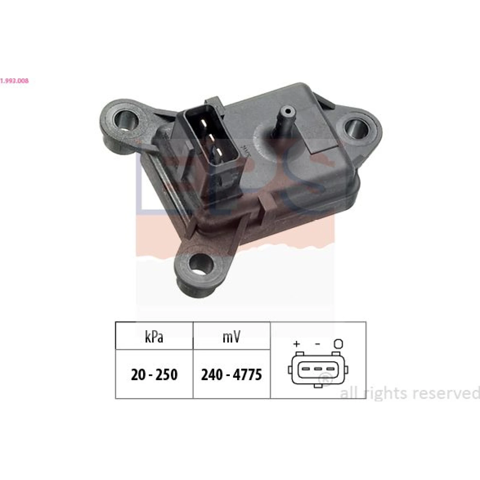 Luftdrucksensor, Saugrohrdruck 1.993.008