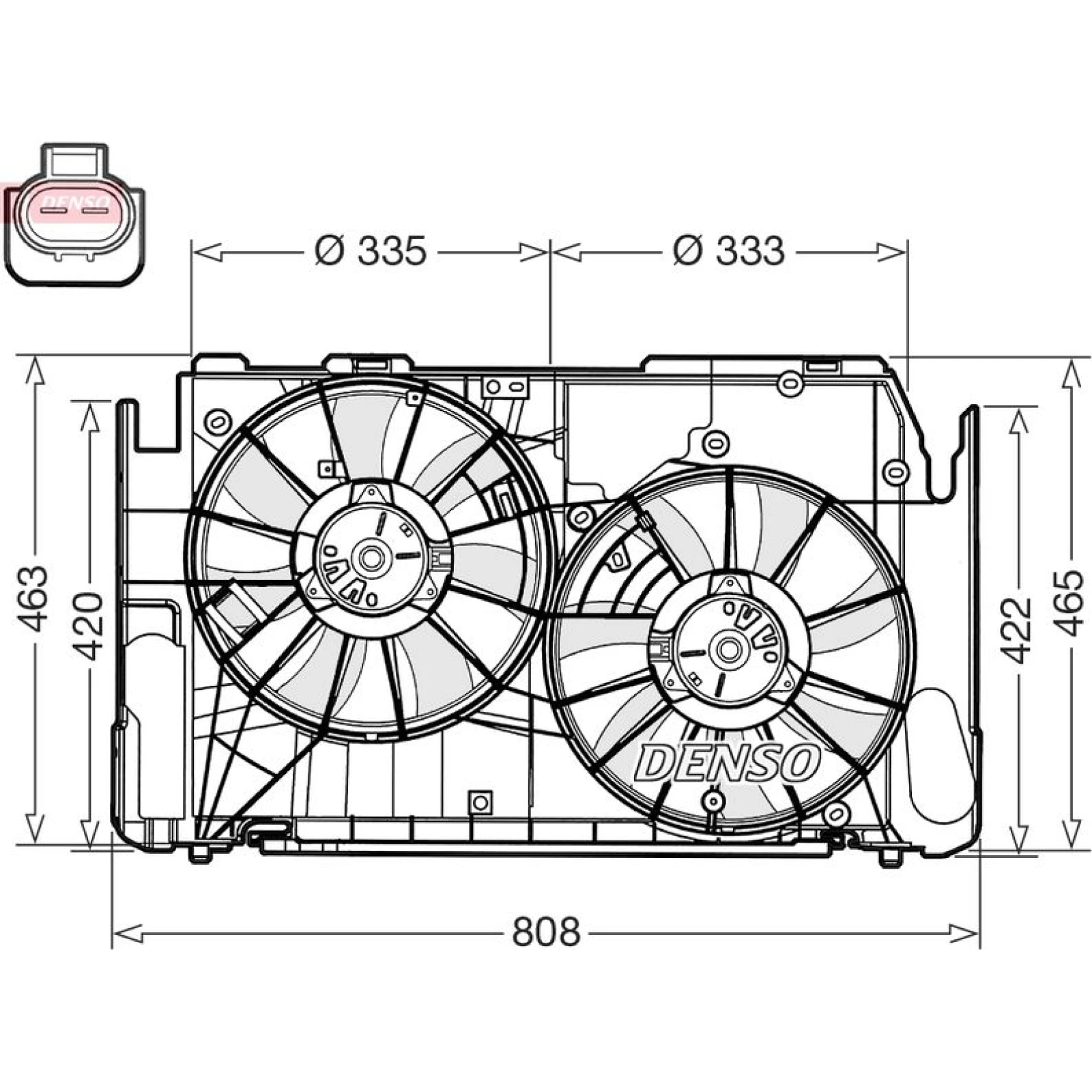 DENSO Lüfter, Motorkühlung DER50002