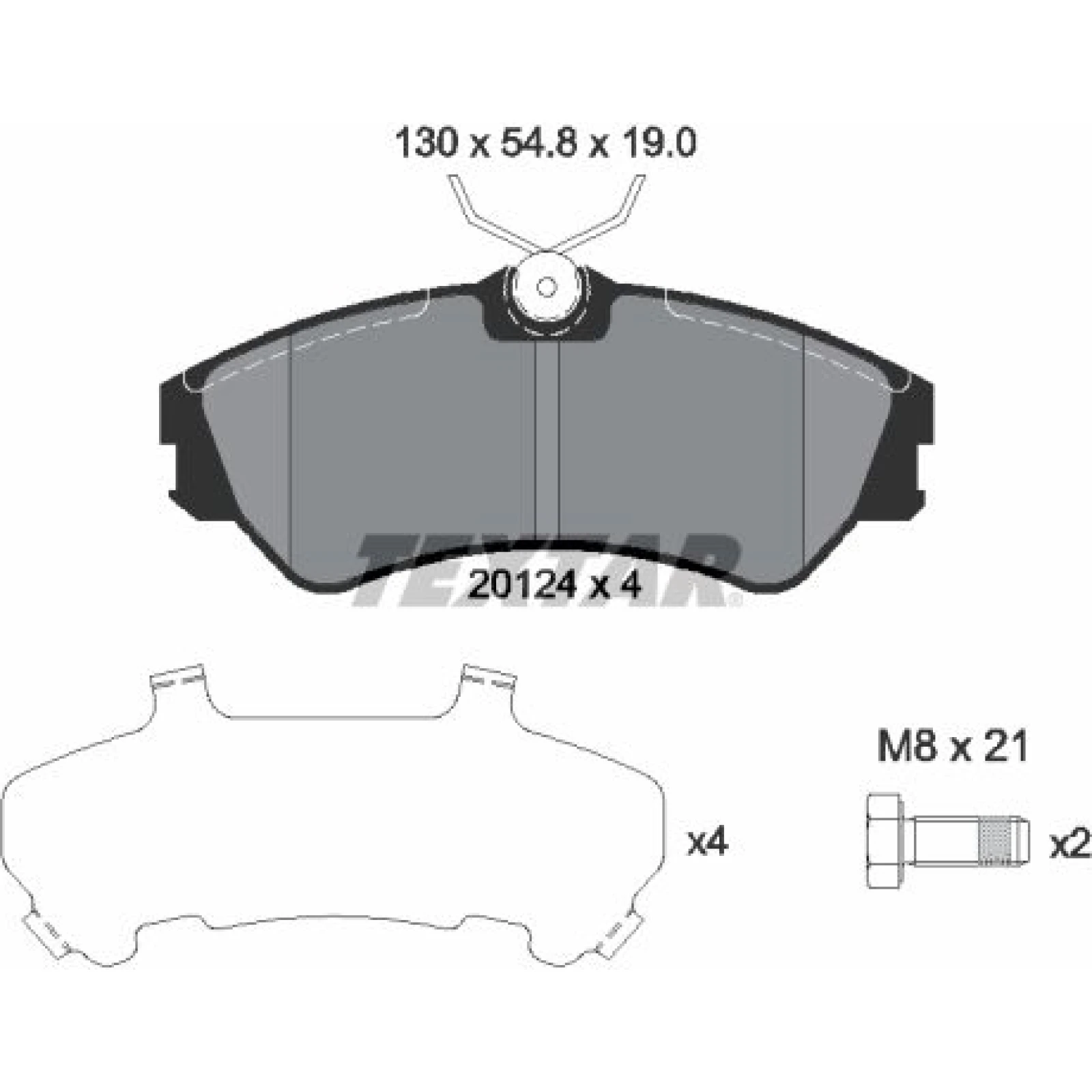 Bremsbelagsatz Vw P. T4 09/90 14 2012401