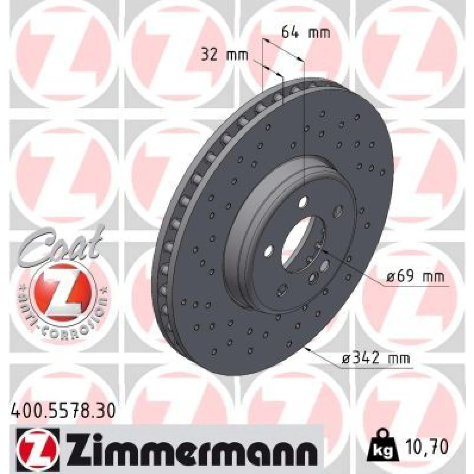 ZIMMERMANN Bremsscheibe 400.5578.30